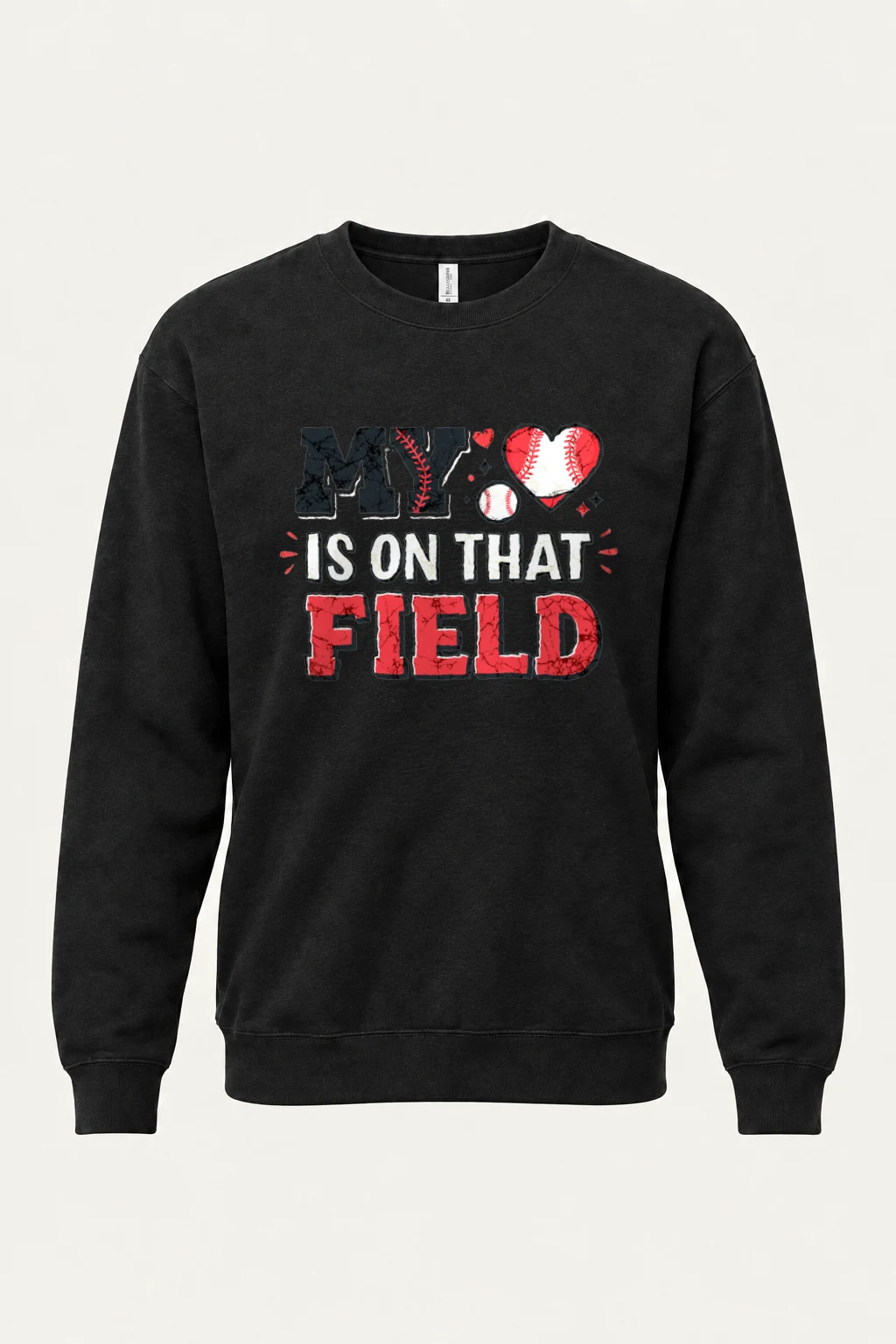 "Heart On The Field" Heavy Blend Unisex Crewneck Sweatshirt | Gildan 18000