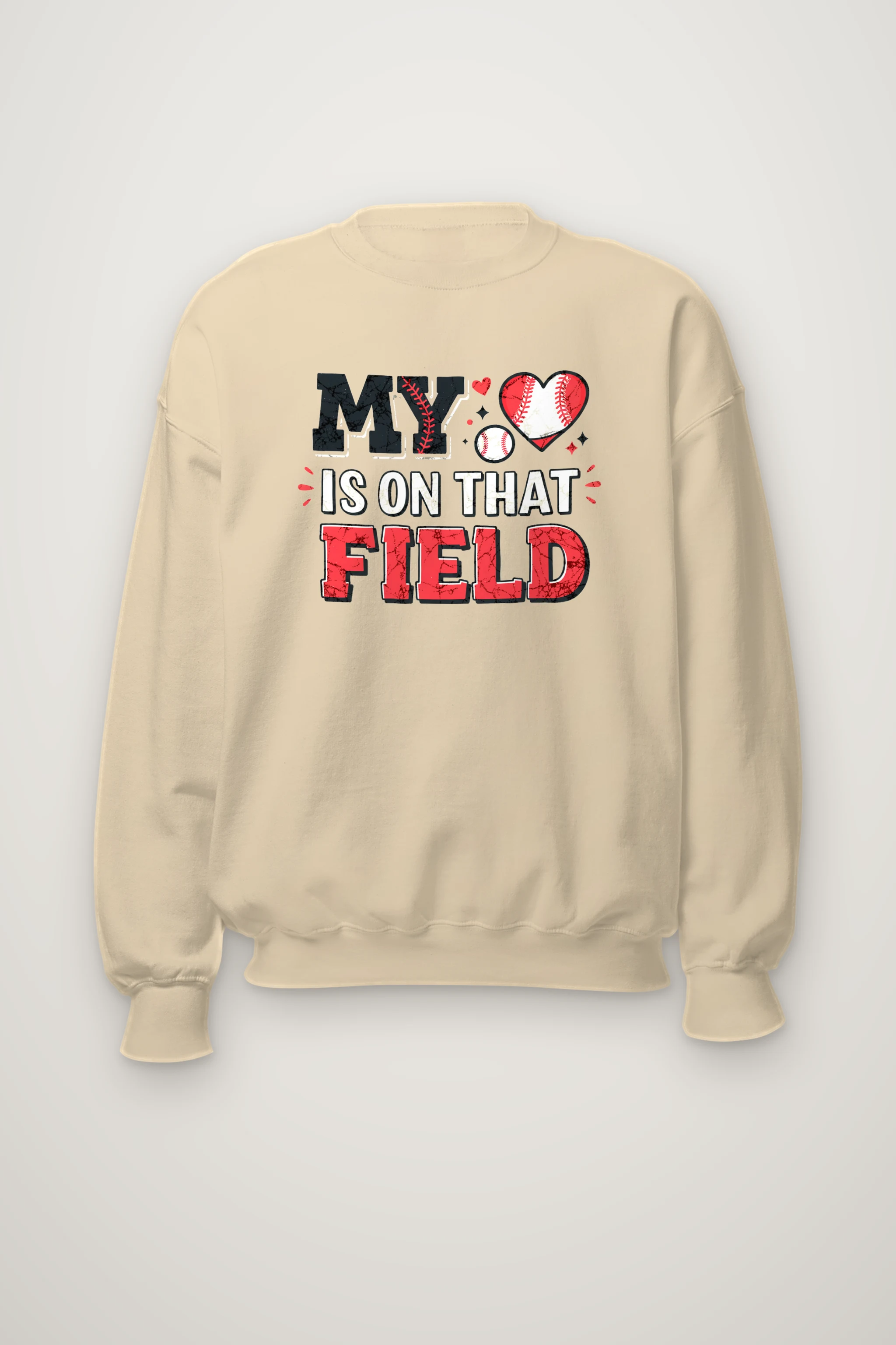 "Heart On The Field" Heavy Blend Unisex Crewneck Sweatshirt