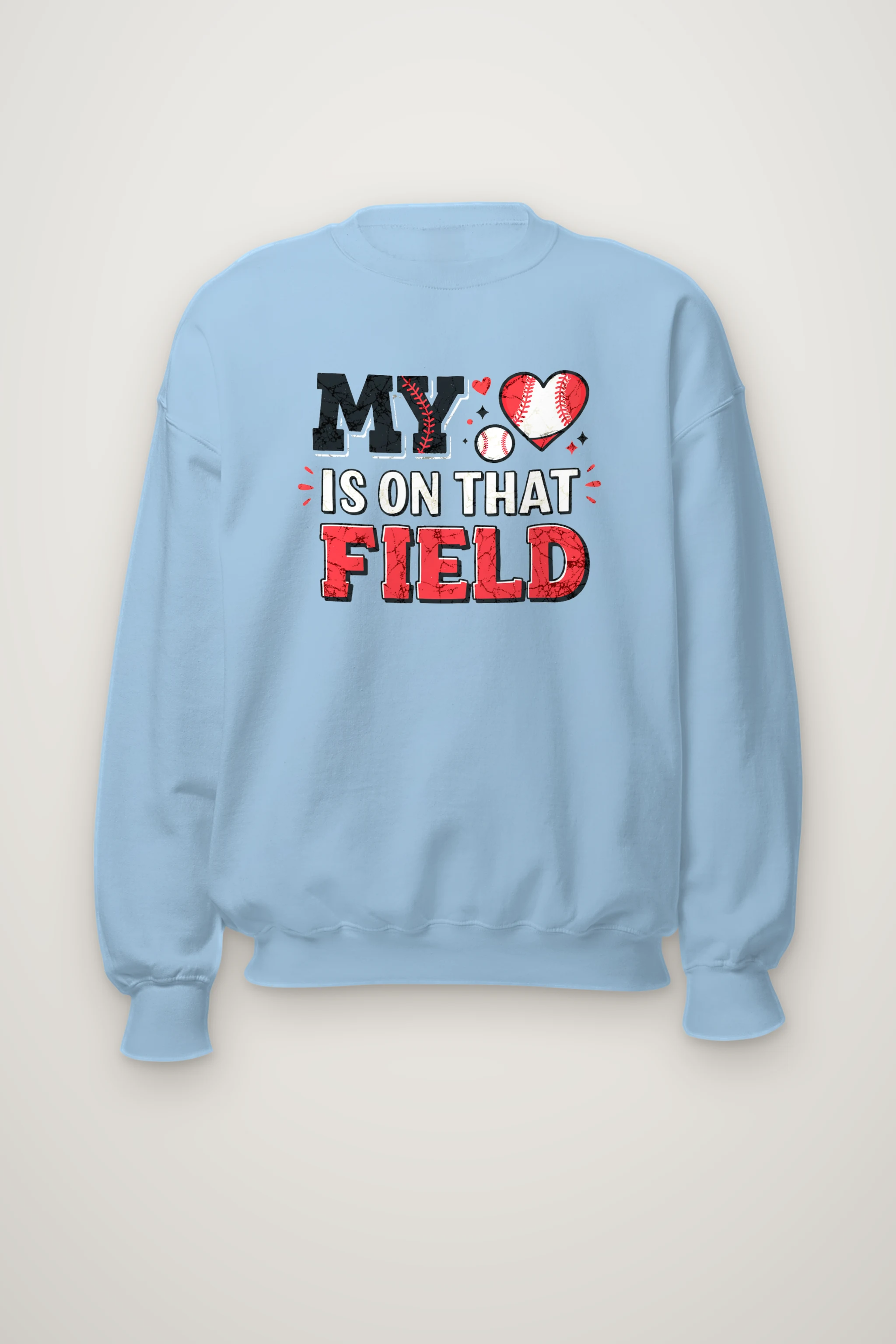 "Heart On The Field" Heavy Blend Unisex Crewneck Sweatshirt
