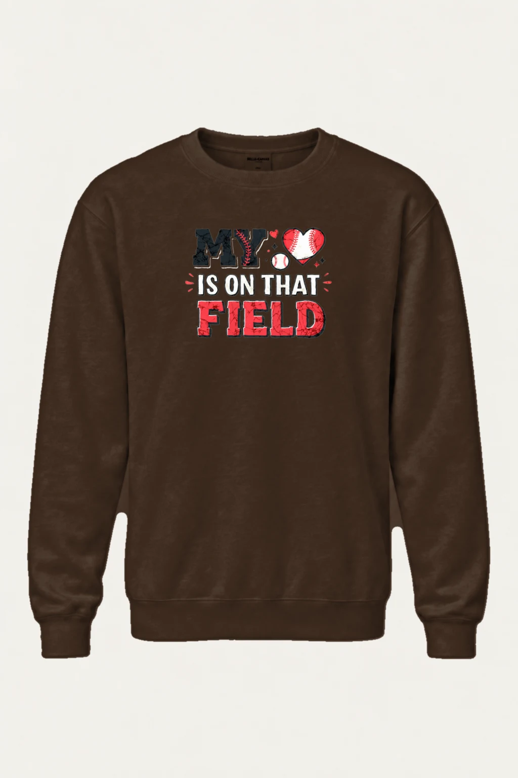 "Heart On The Field" Heavy Blend Unisex Crewneck Sweatshirt | Gildan 18000