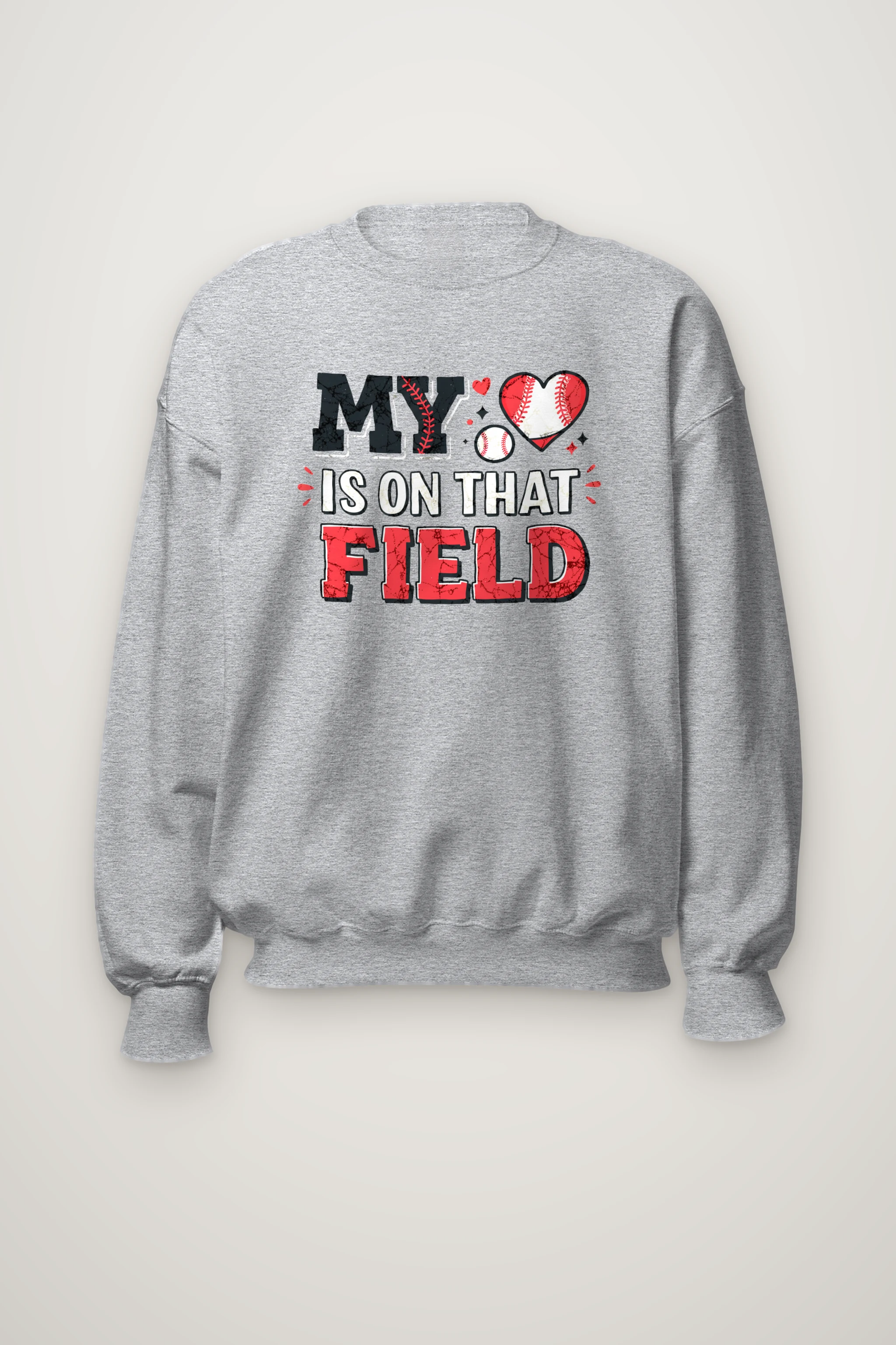 "Heart On The Field" Heavy Blend Unisex Crewneck Sweatshirt
