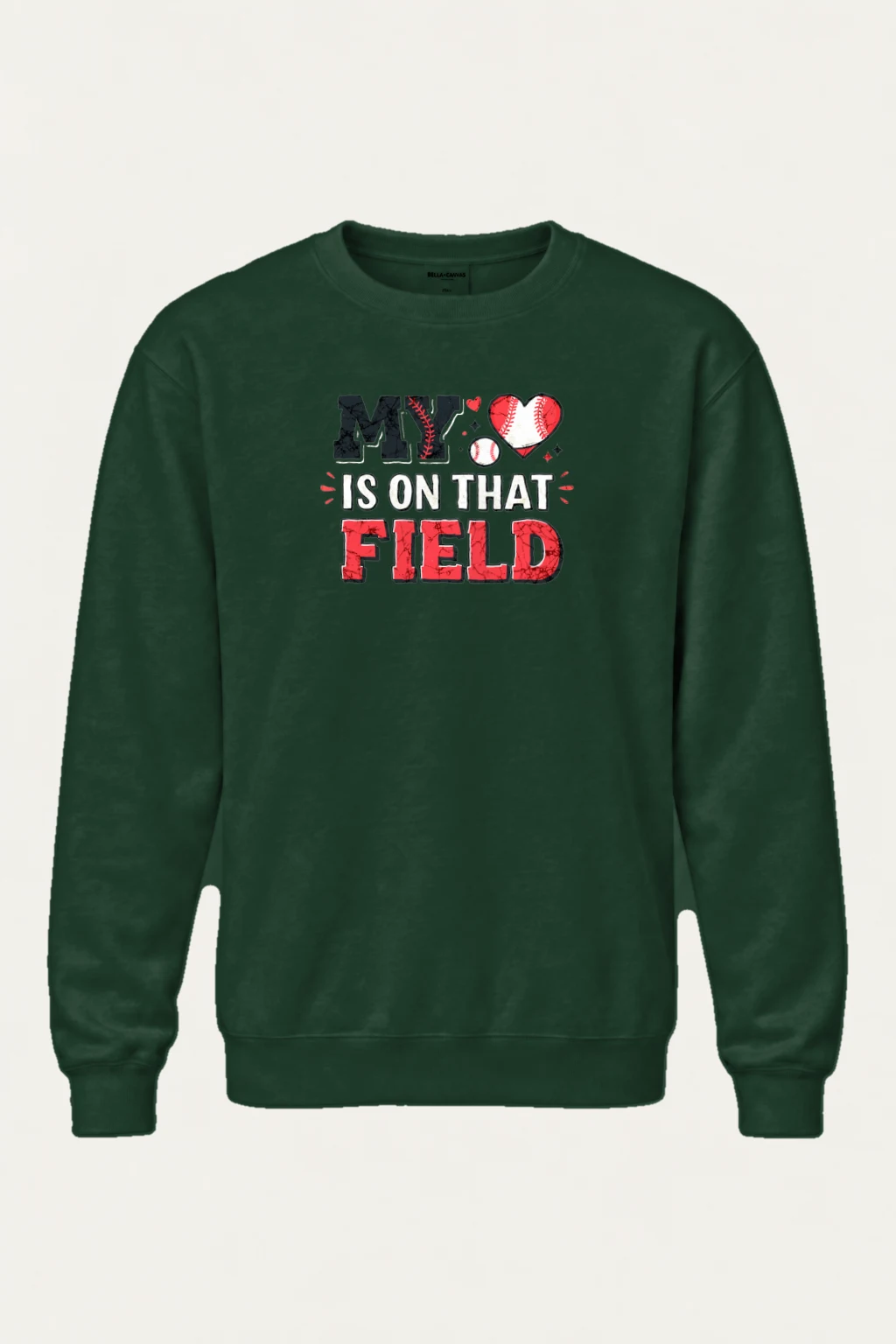 "Heart On The Field" Heavy Blend Unisex Crewneck Sweatshirt | Gildan 18000