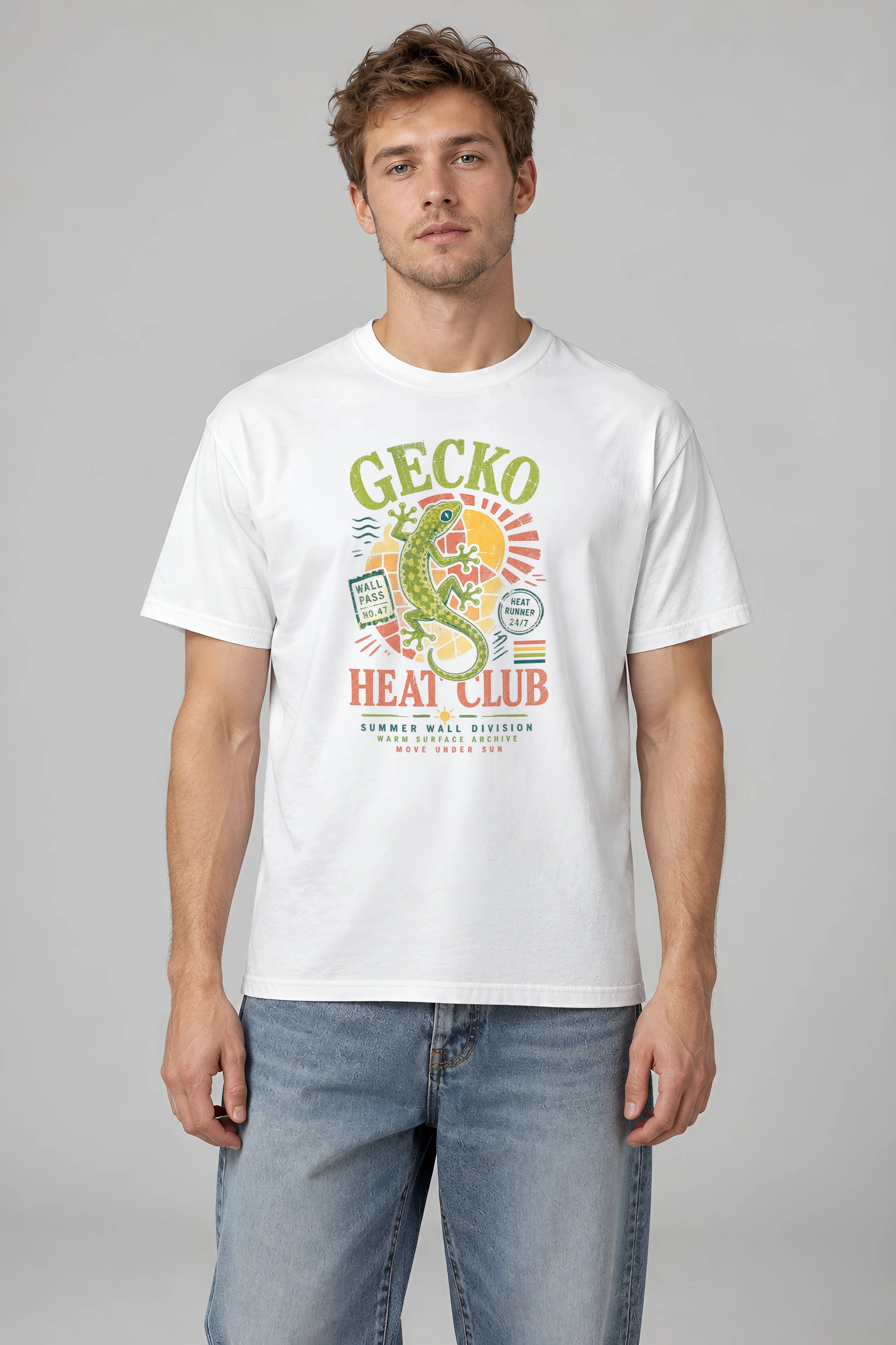 "Heat Runner" Heavyweight Unisex Crewneck T-shirt