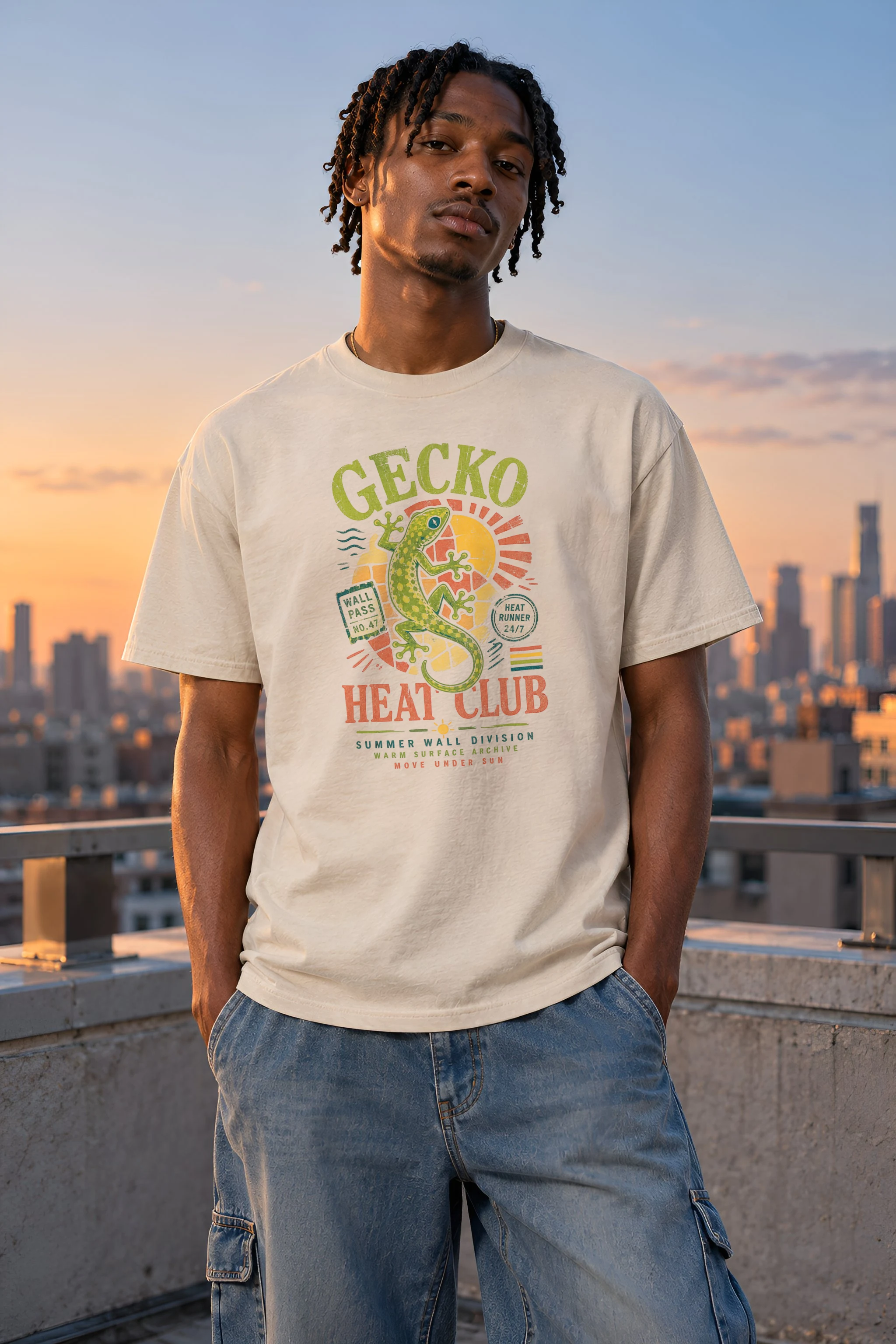 "Heat Runner" Heavyweight Unisex Crewneck T-shirt