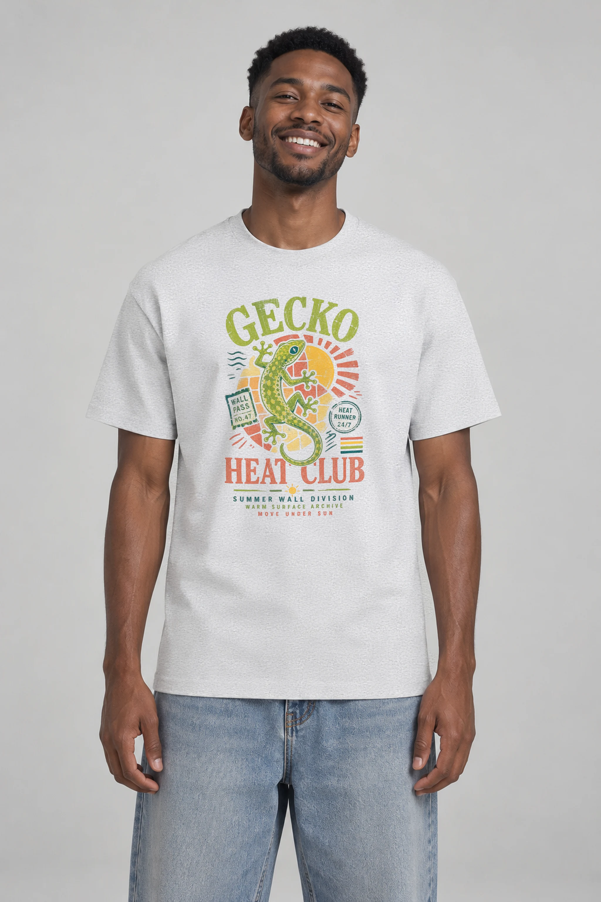 "Heat Runner" Heavyweight Unisex Crewneck T-shirt