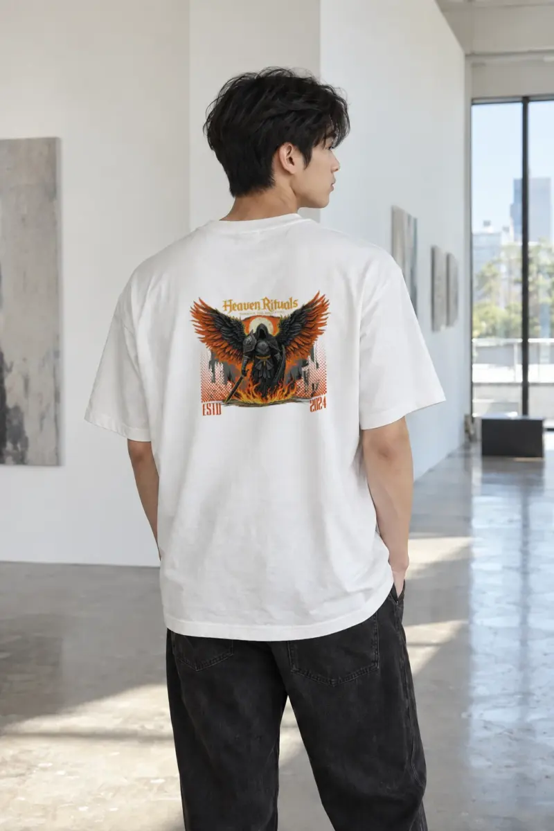 “Heaven Rituals” Heavyweight Unisex Crewneck T-shirt | Gildan 5000