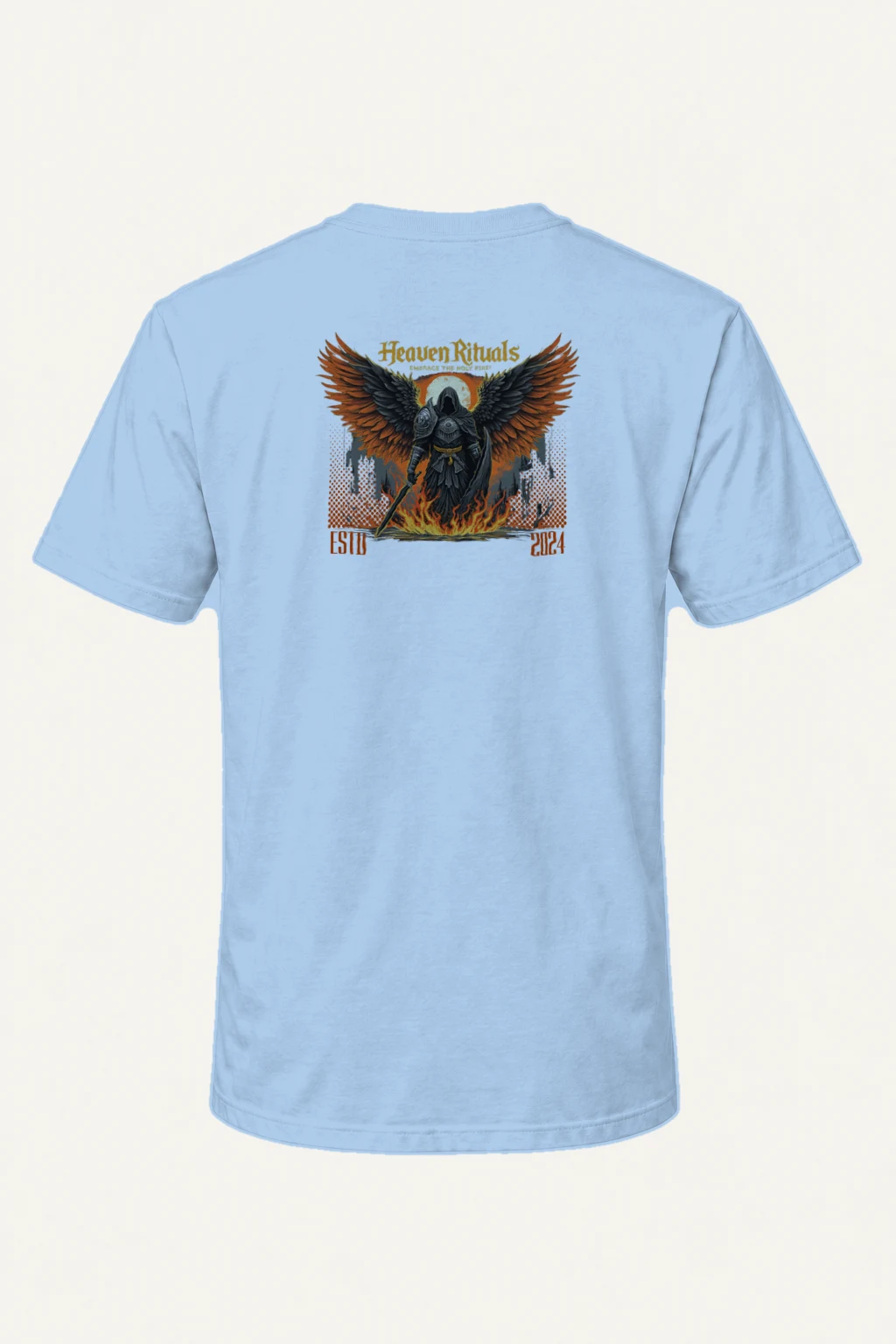 "Heaven Rituals" Heavyweight Unisex Crewneck T-shirt | Gildan 5000