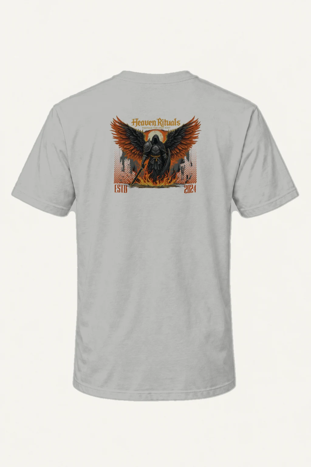 "Heaven Rituals" Heavyweight Unisex Crewneck T-shirt | Gildan 5000