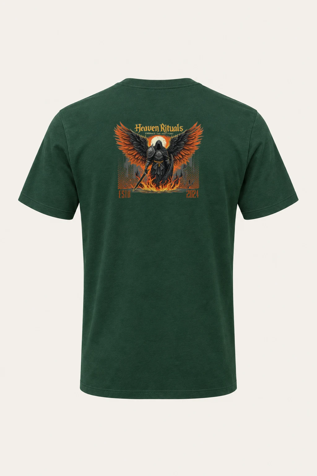"Heaven Rituals" Heavyweight Unisex Crewneck T-shirt | Gildan 5000