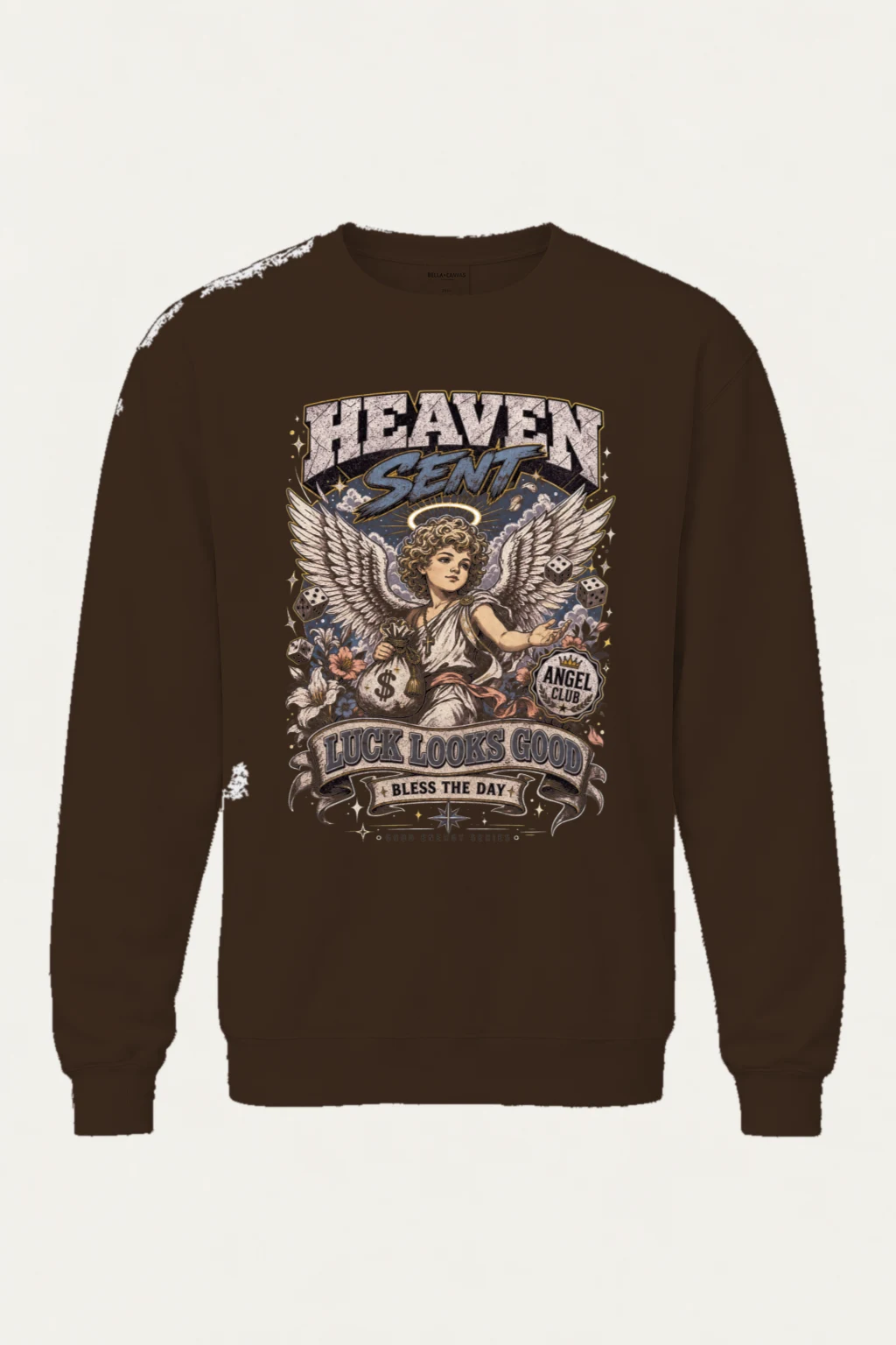 "Heaven Sent Angel" Heavy Blend Unisex Crewneck Sweatshirt | Gildan 18000