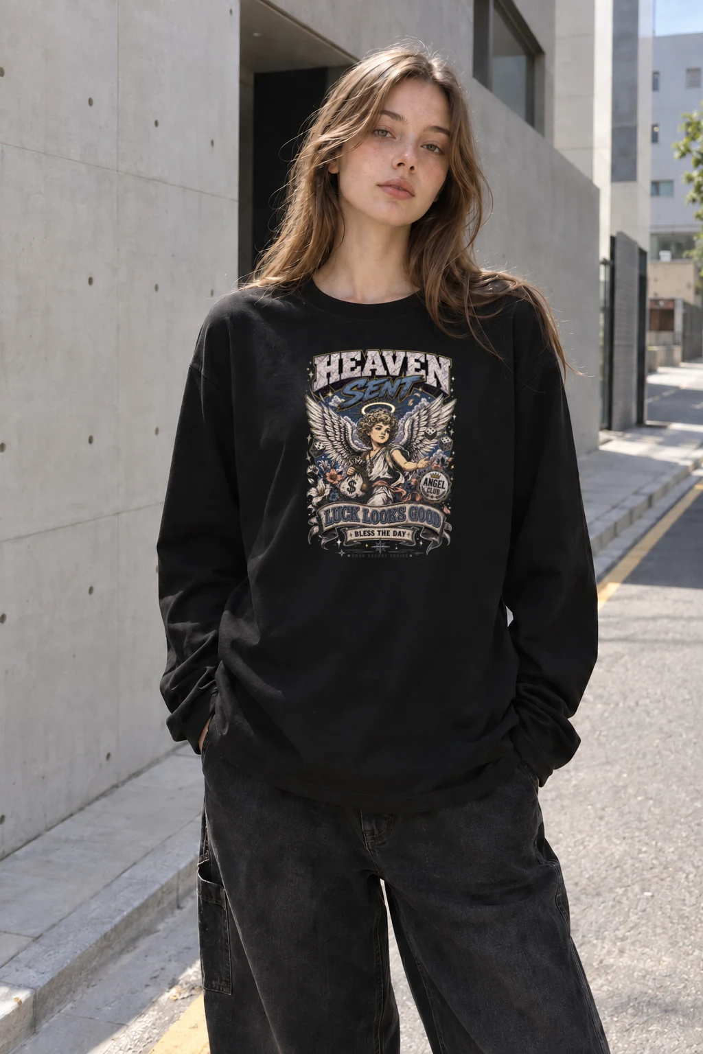 "Heaven Sent Angel" Unisex Longsleeve T-shirt | Gildan 2400
