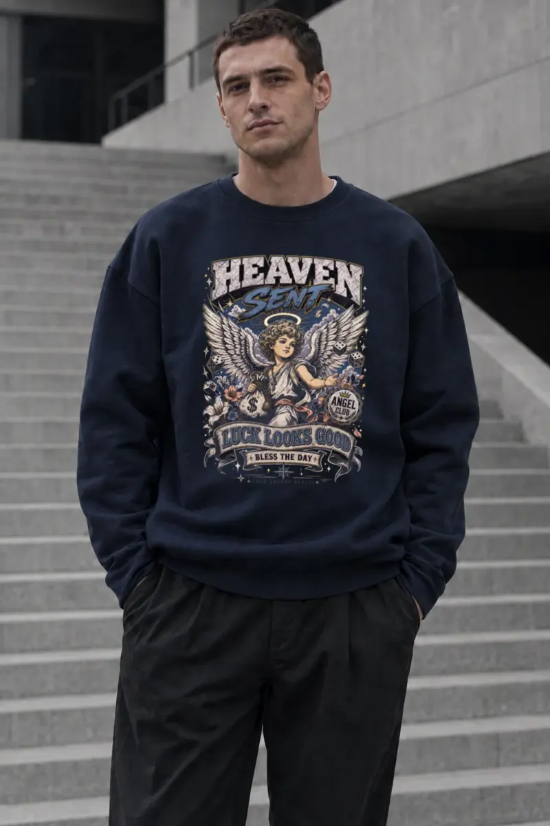 “Heaven Sent Angel” Unisex Sponge Fleece Crewneck Sweatshirt | Bella + Canvas 3901