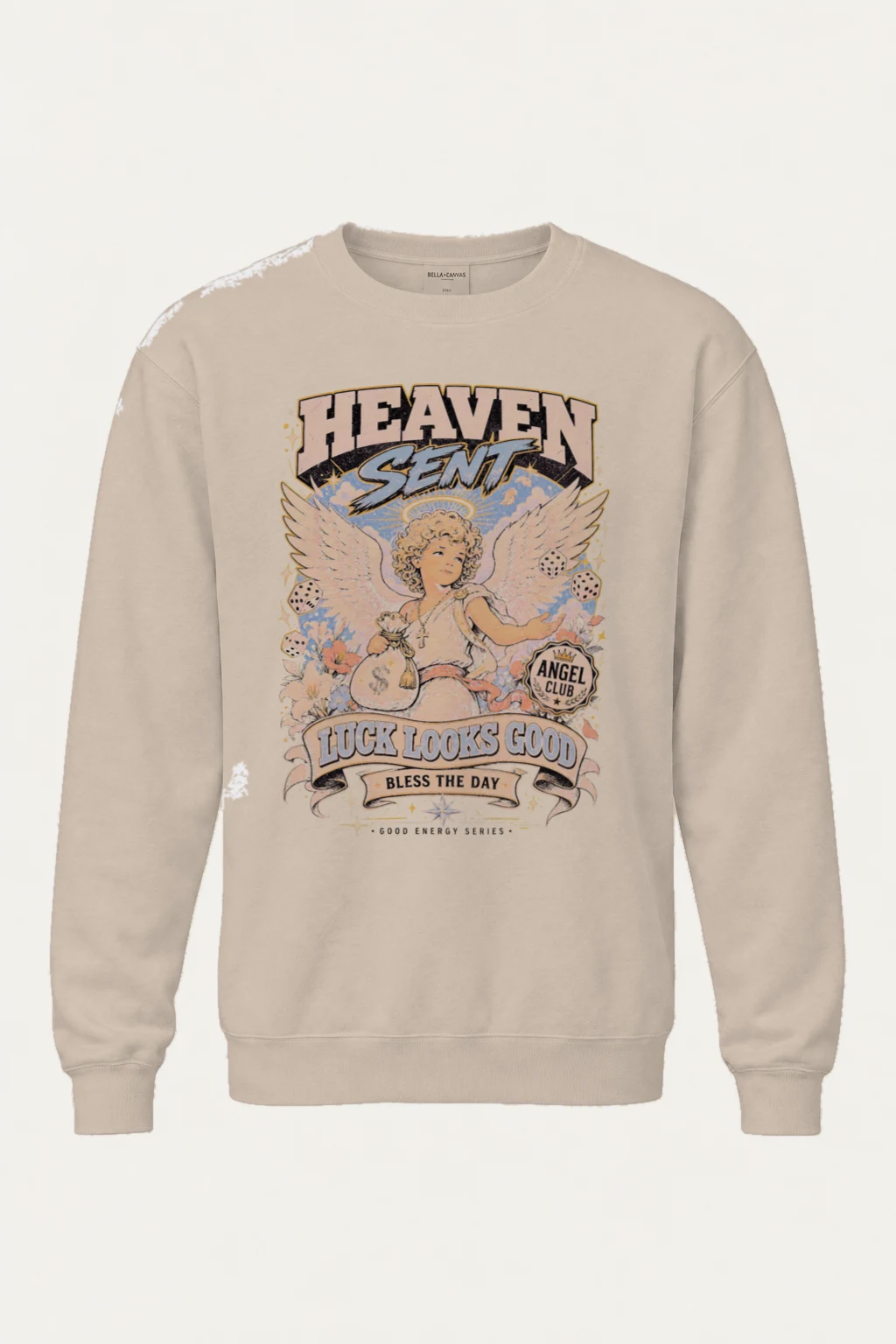 "Heaven Sent Angel" Unisex Sponge Fleece Crewneck Sweatshirt | Bella + Canvas 3901