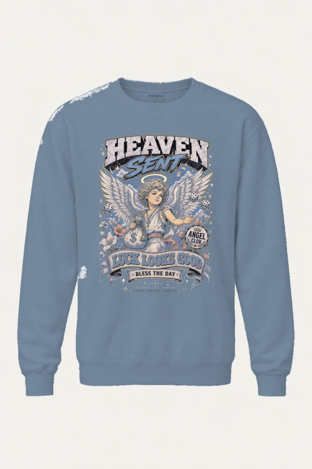 "Heaven Sent Angel" Unisex Sponge Fleece Crewneck Sweatshirt | Bella + Canvas 3901