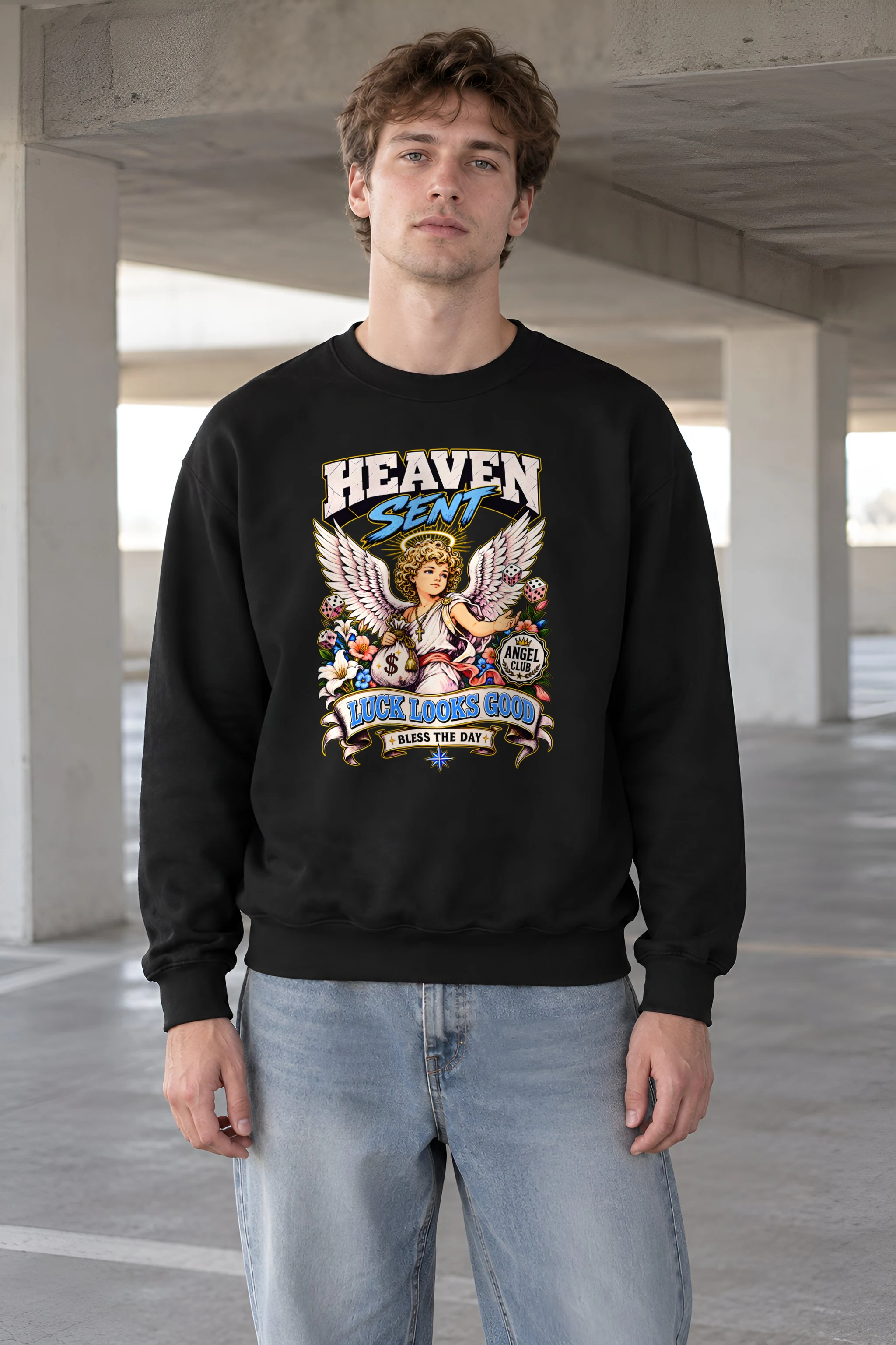 "Heaven Sent Luck" 1 Crewneck Sweatshirt