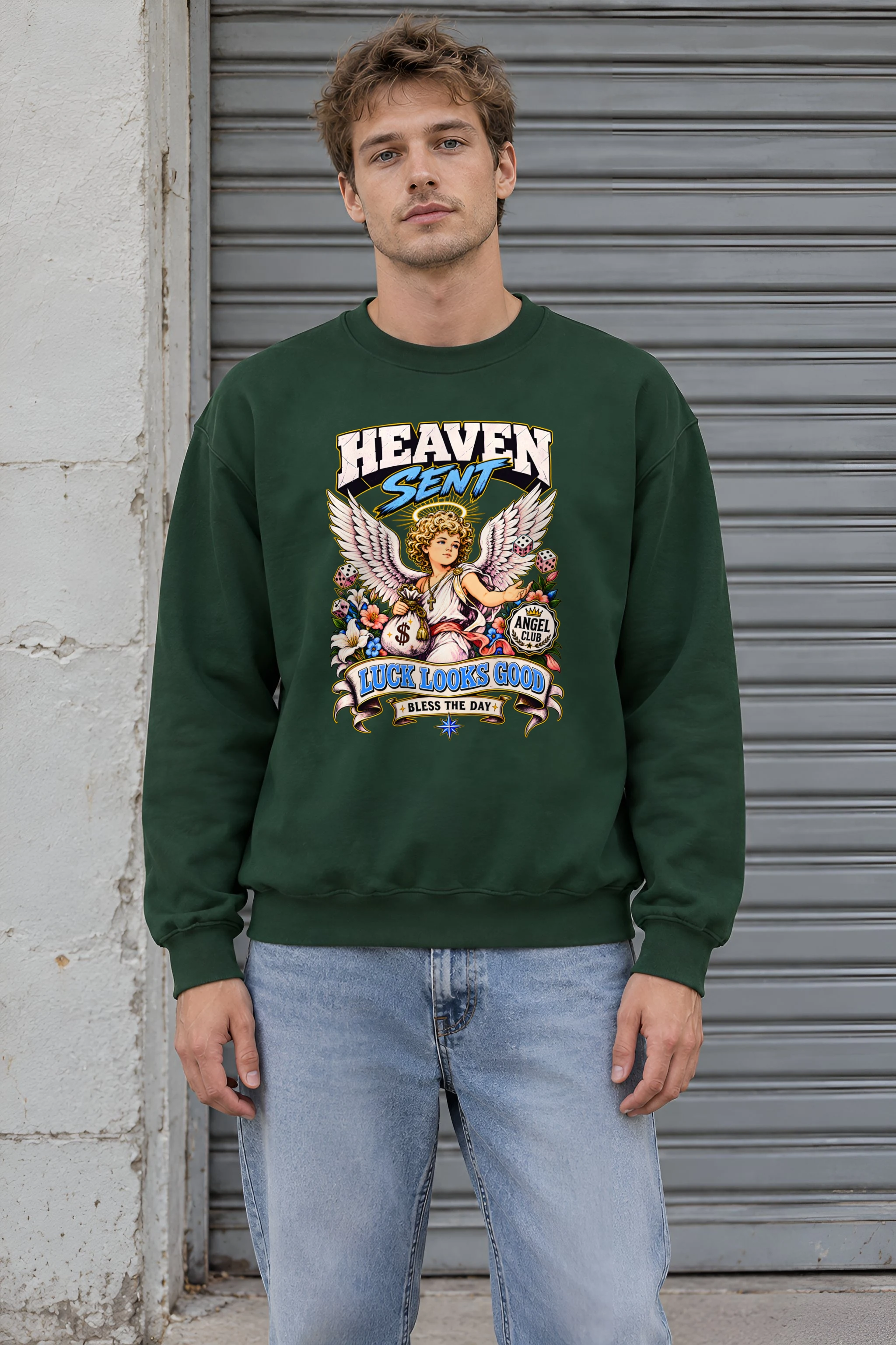 "Heaven Sent Luck" 1 Crewneck Sweatshirt
