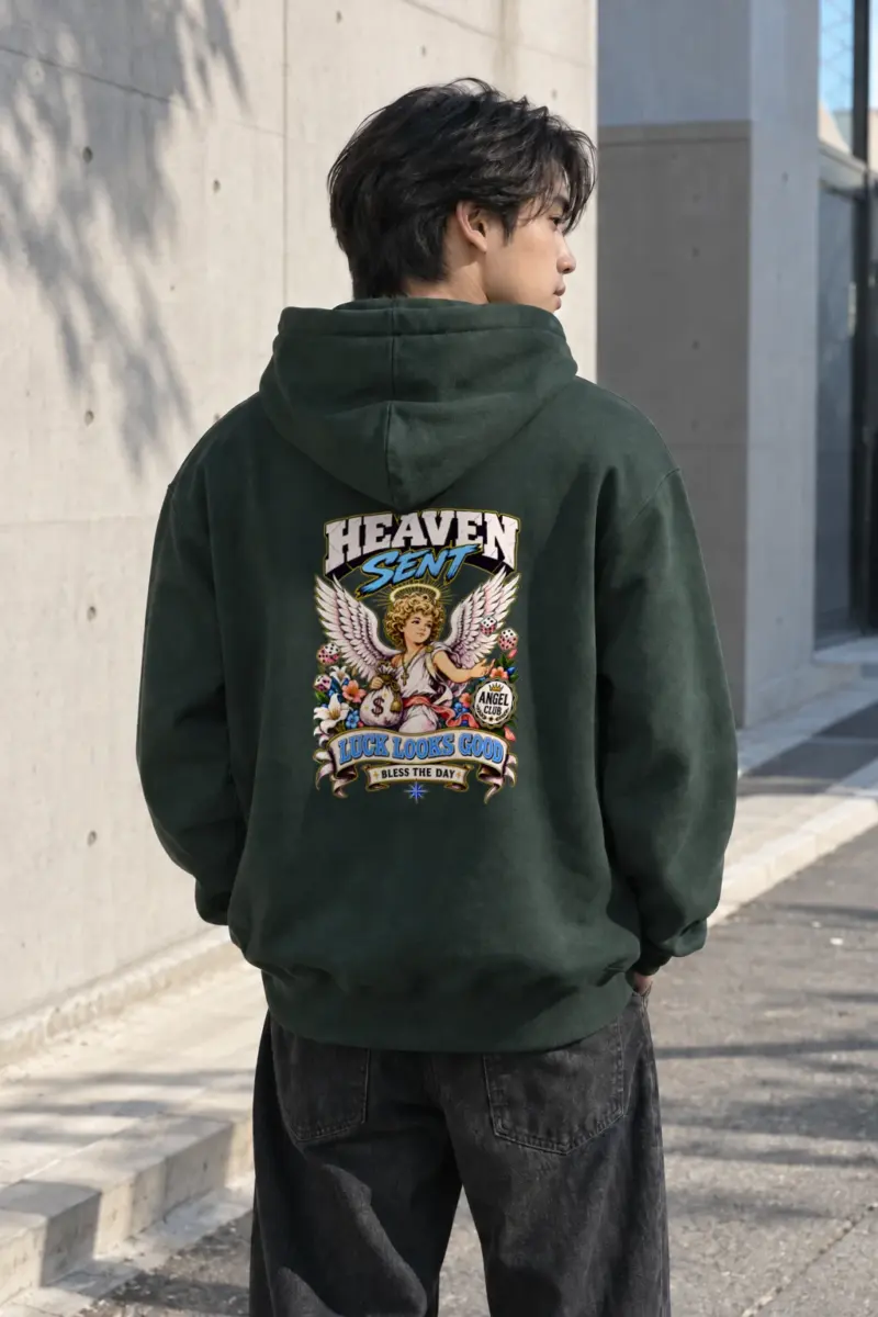 "Heaven Sent Luck" Heavy Blend Unisex Pullover Hoodie | Gildan 18500