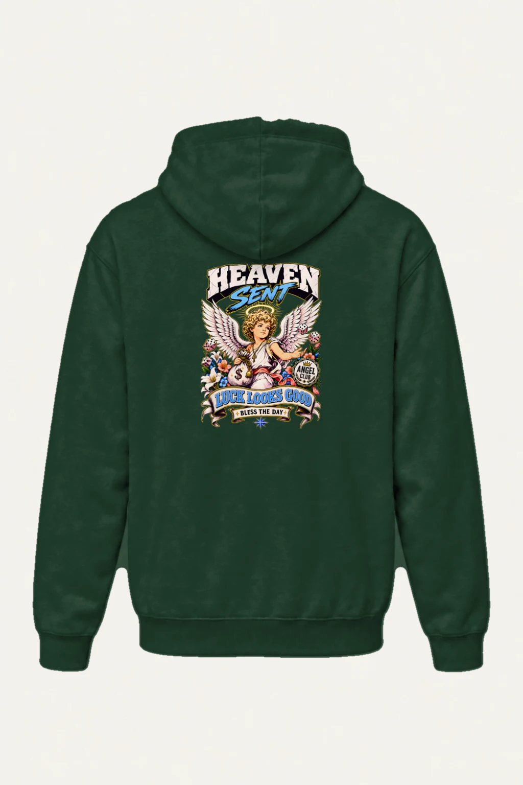 "Heaven Sent Luck" Heavy Blend Unisex Pullover Hoodie | Gildan 18500