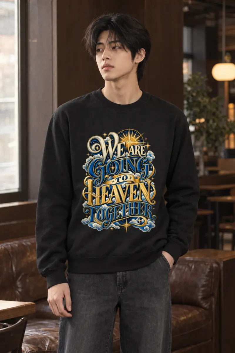 "We Are Going To Heaven Together" Heavy Blend Unisex Crewneck Sweatshirt