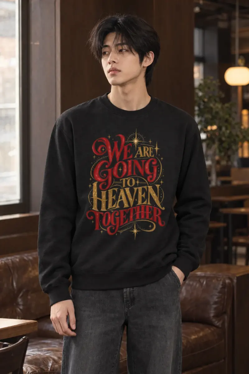 "Heaven Together" Heavy Blend Unisex Crewneck Sweatshirt | Gildan 18000
