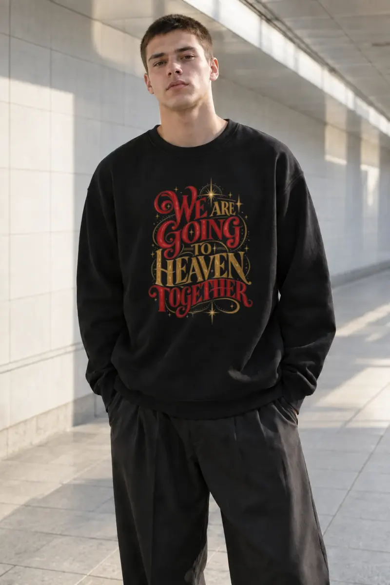 "Heaven Together" Heavy Blend Unisex Crewneck Sweatshirt | Gildan 18000