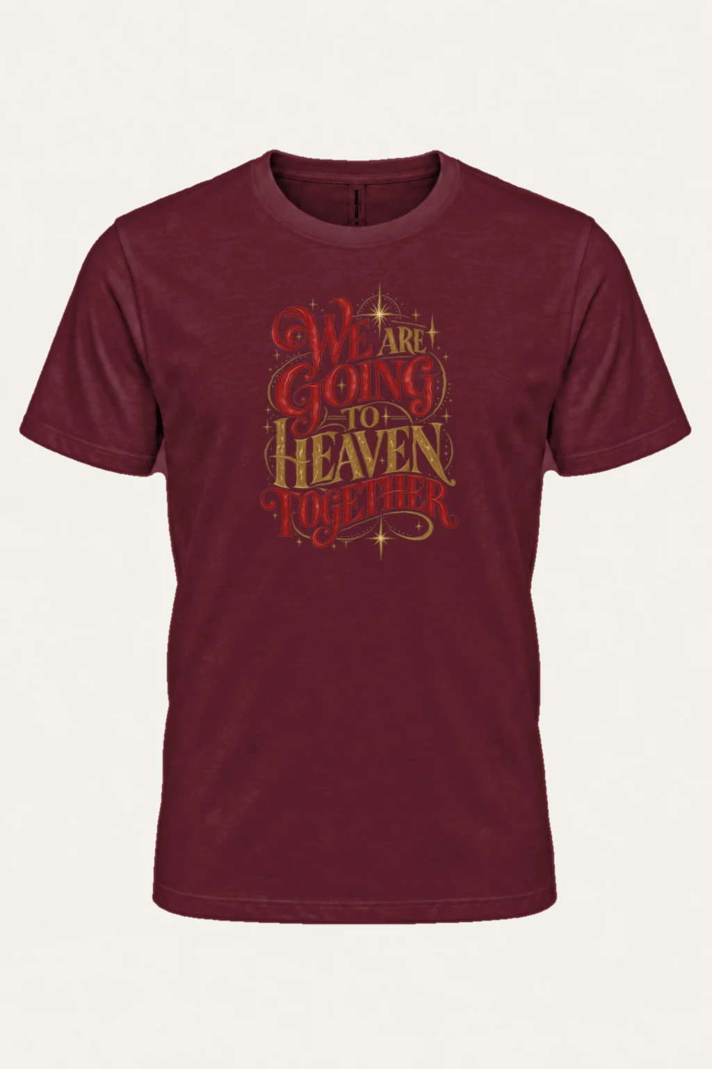 "Heaven Together" Heavyweight Unisex Crewneck T-shirt | Gildan 5000