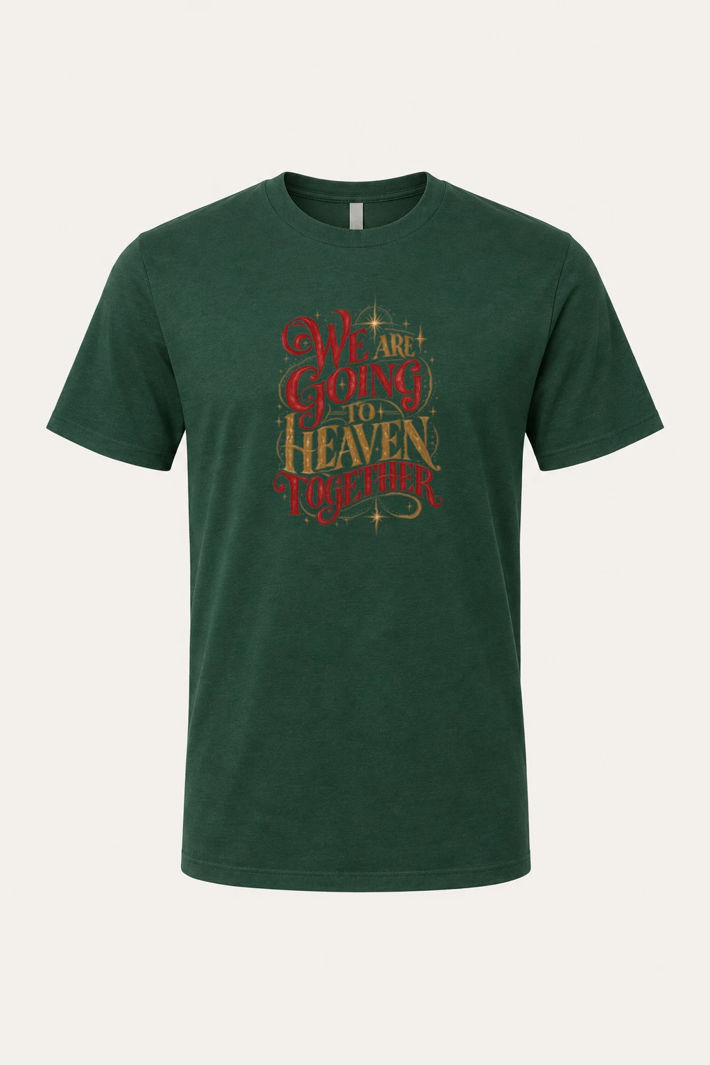 "Heaven Together" Heavyweight Unisex Crewneck T-shirt | Gildan 5000