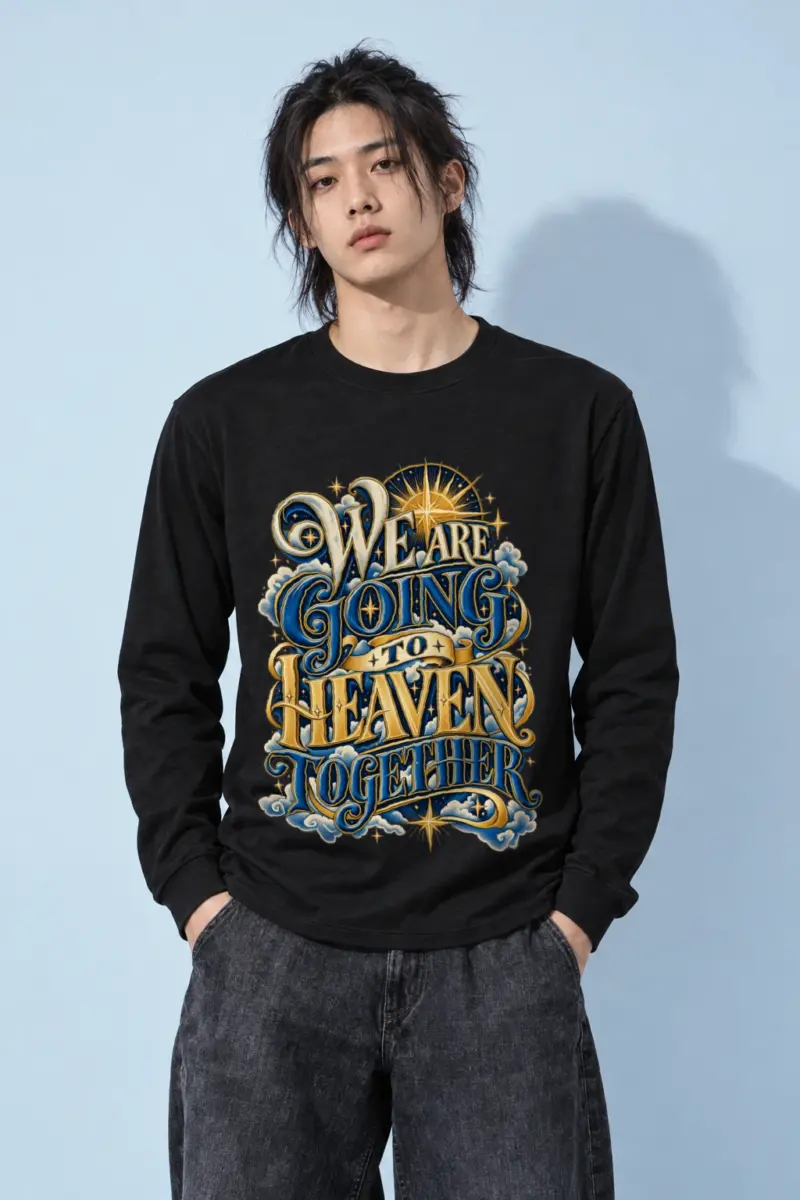 "Heaven Bound Lettering" Unisex Longsleeve T-shirt