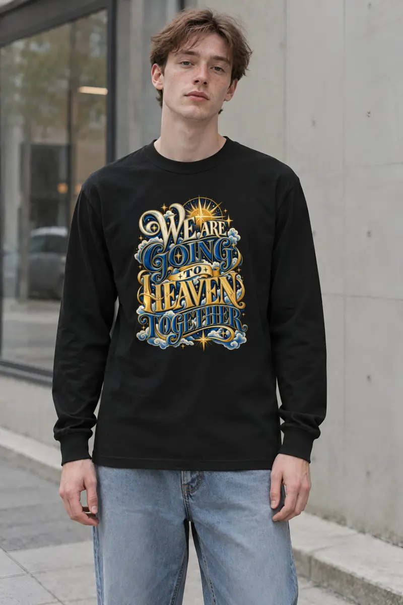 "Heaven Bound Lettering" Unisex Longsleeve T-shirt