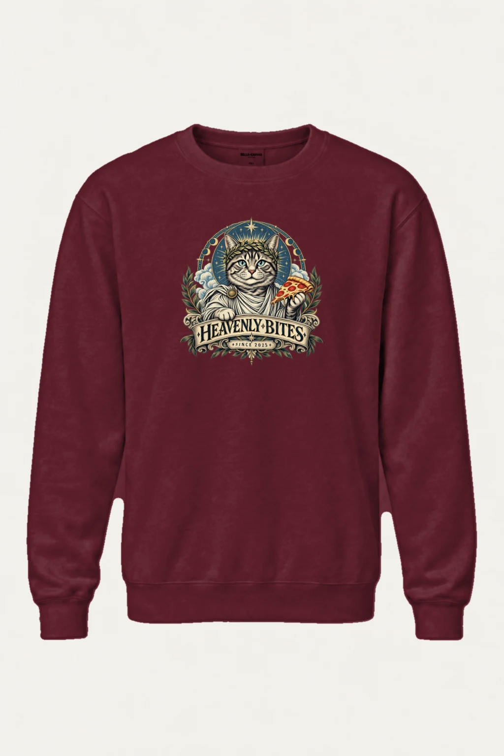 "Heavenly Bites Cat" Heavy Blend Unisex Crewneck Sweatshirt | Gildan 18000