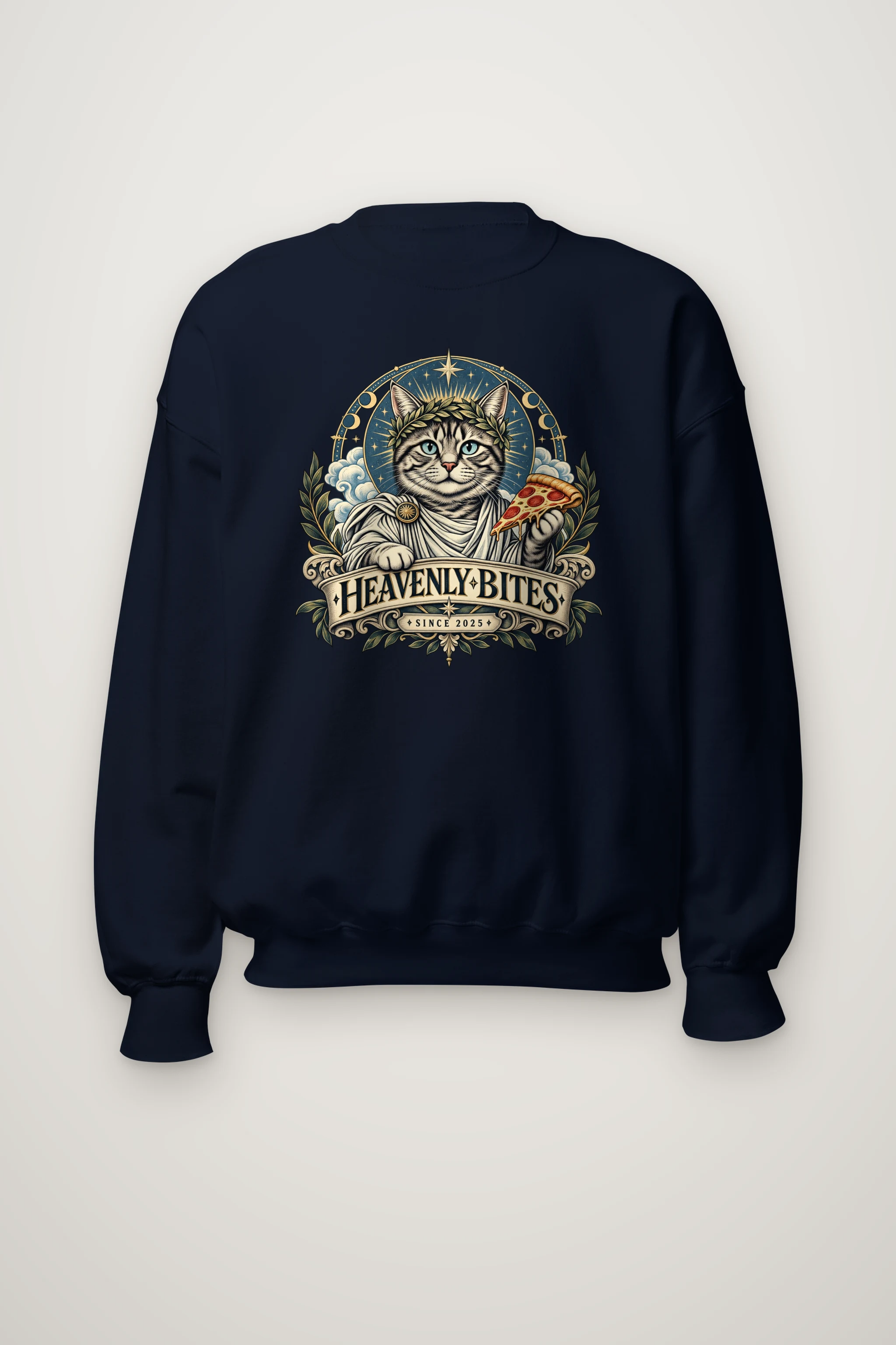 "Heavenly Bites Cat" Heavy Blend Unisex Crewneck Sweatshirt