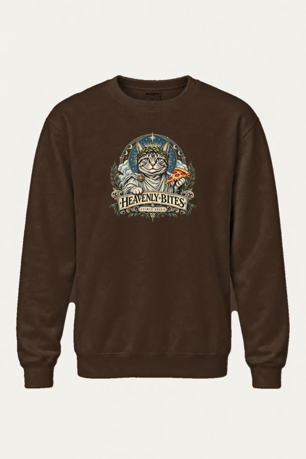 "Heavenly Bites Cat" Heavy Blend Unisex Crewneck Sweatshirt | Gildan 18000