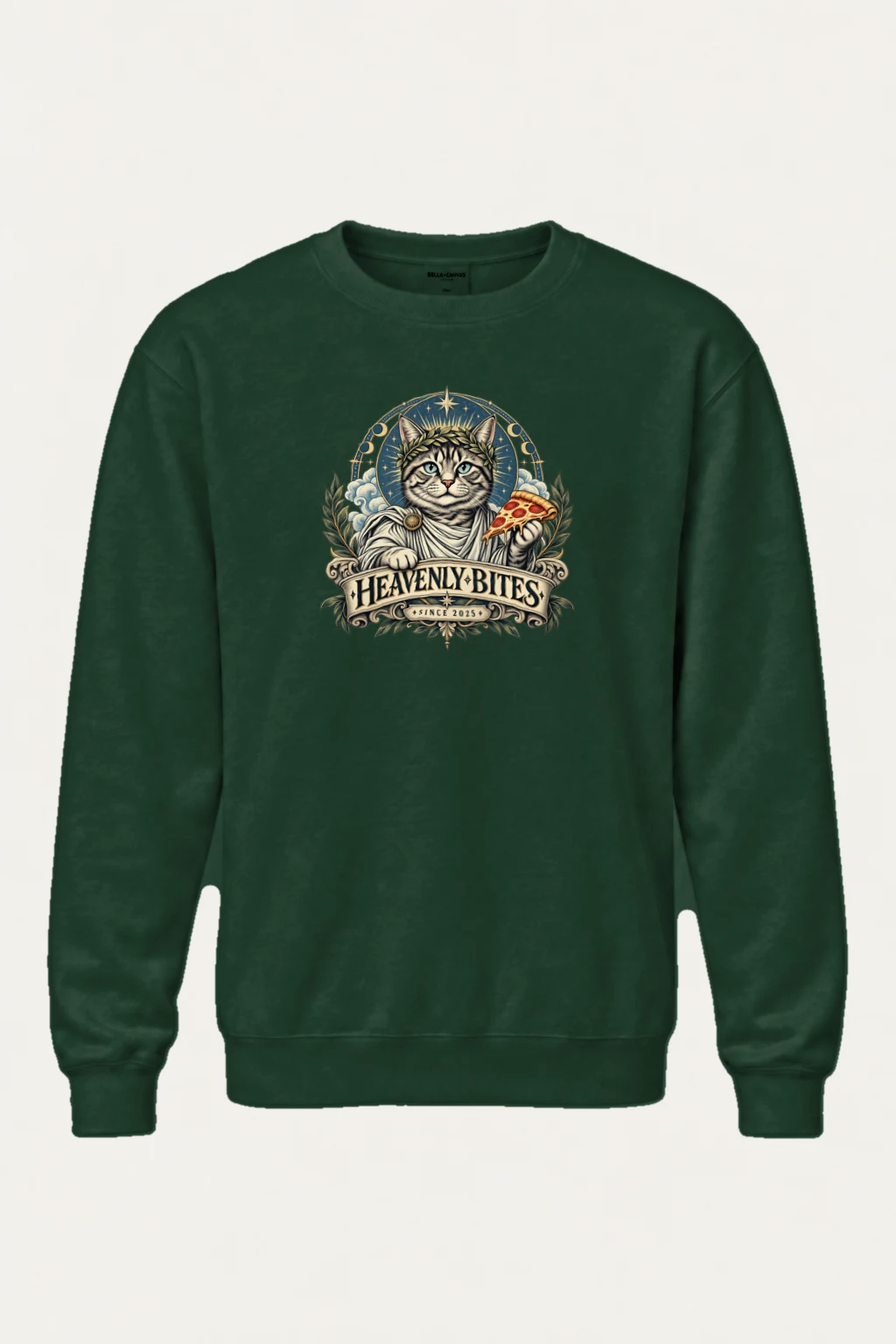 "Heavenly Bites Cat" Heavy Blend Unisex Crewneck Sweatshirt | Gildan 18000