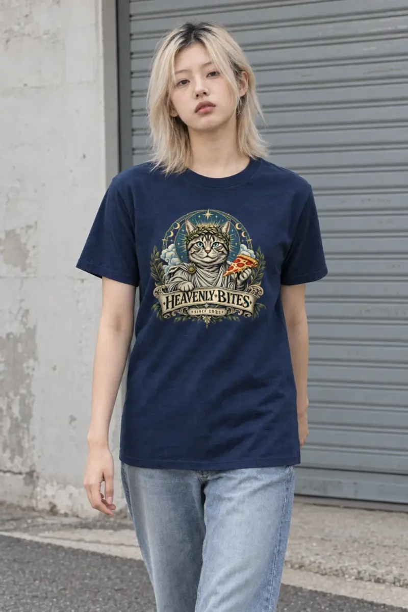 "Heavenly Bites" Heavyweight Unisex Crewneck T-shirt