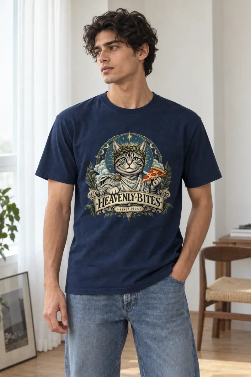 "Heavenly Bites" Heavyweight Unisex Crewneck T-shirt | Gildan 5000