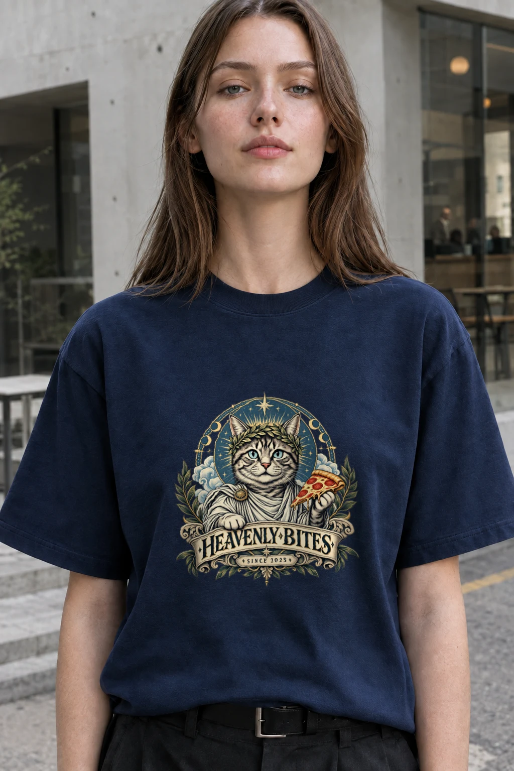 "Heavenly Bites" Heavyweight Unisex Crewneck T-shirt | Gildan 5000