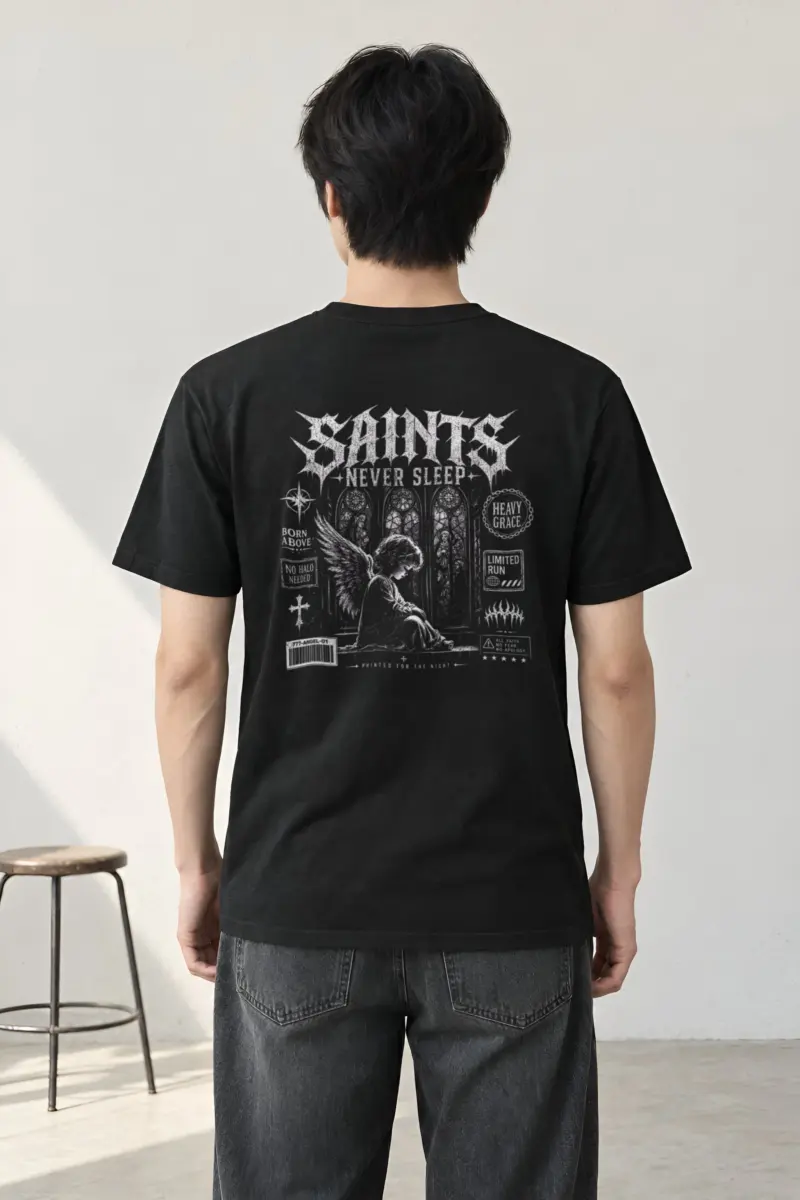 "Heavy Grace" Heavyweight Unisex Crewneck T-shirt
