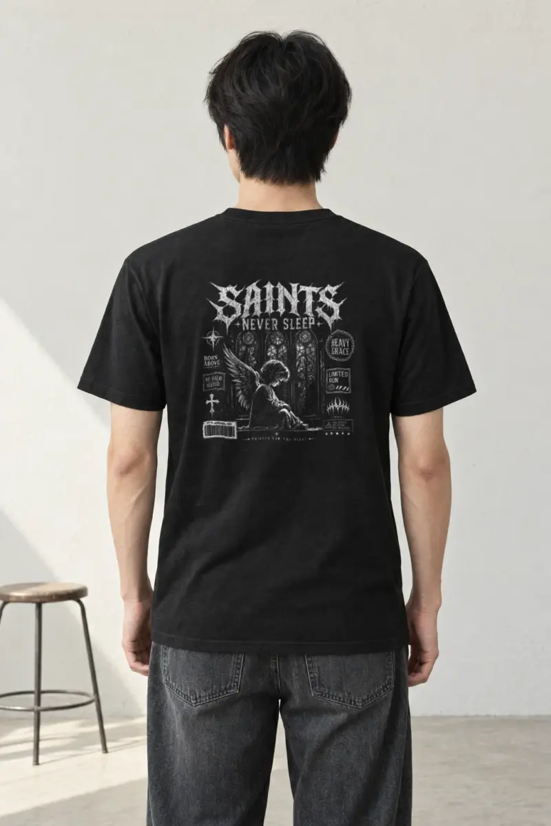"Heavy Grace" Heavyweight Unisex Crewneck T-shirt