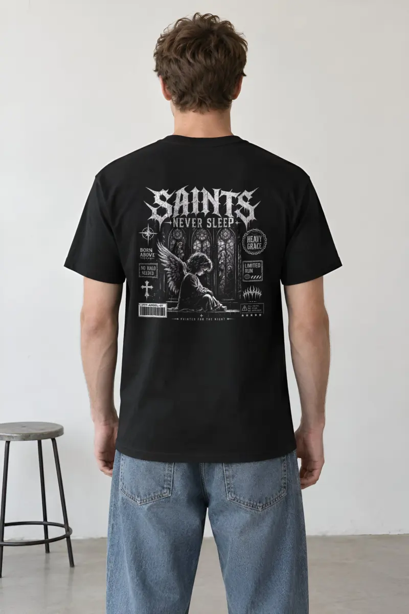 "Heavy Grace" Heavyweight Unisex Crewneck T-shirt
