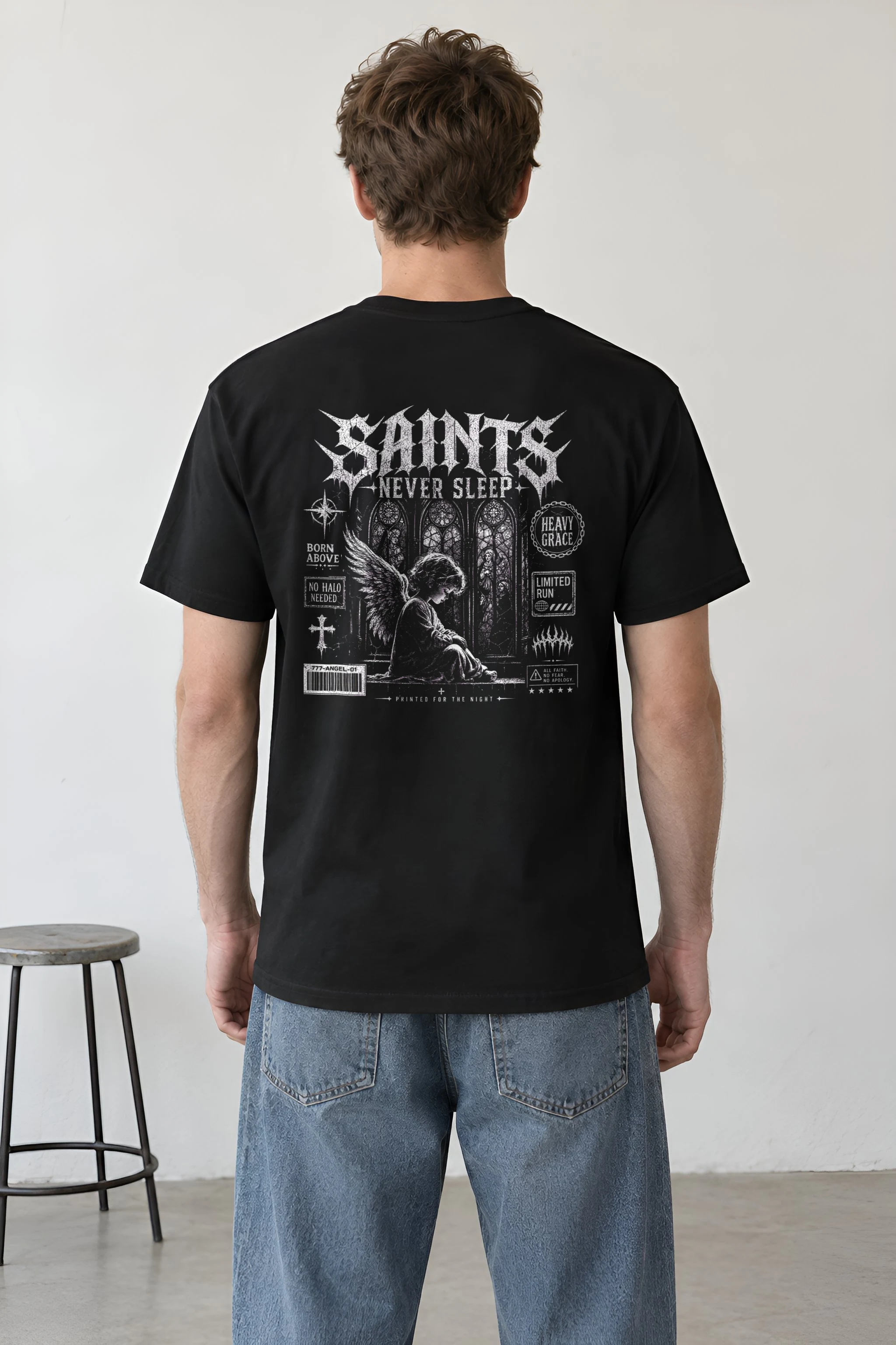 "Heavy Grace" Heavyweight Unisex Crewneck T-shirt