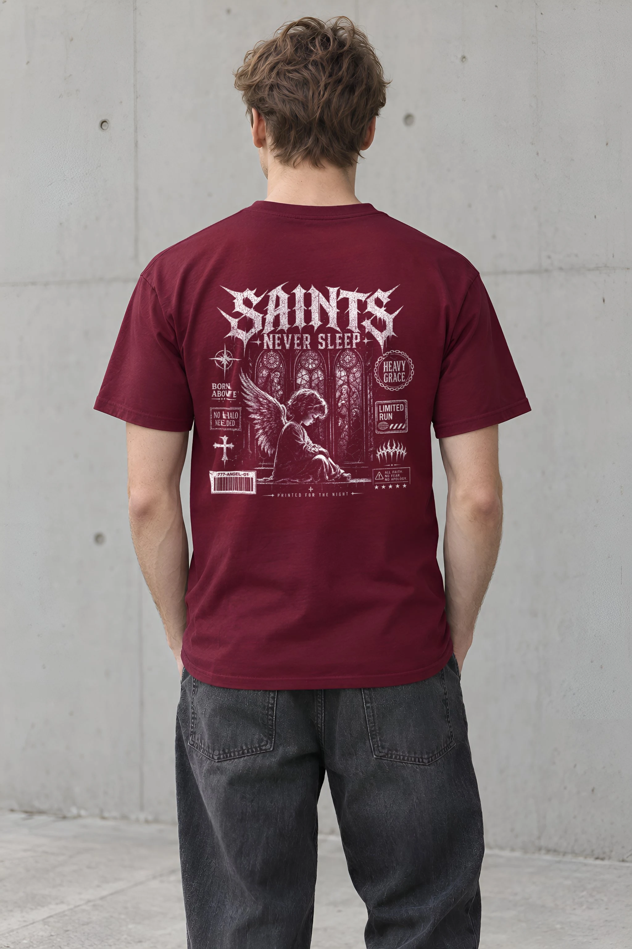 "Heavy Grace" Heavyweight Unisex Crewneck T-shirt