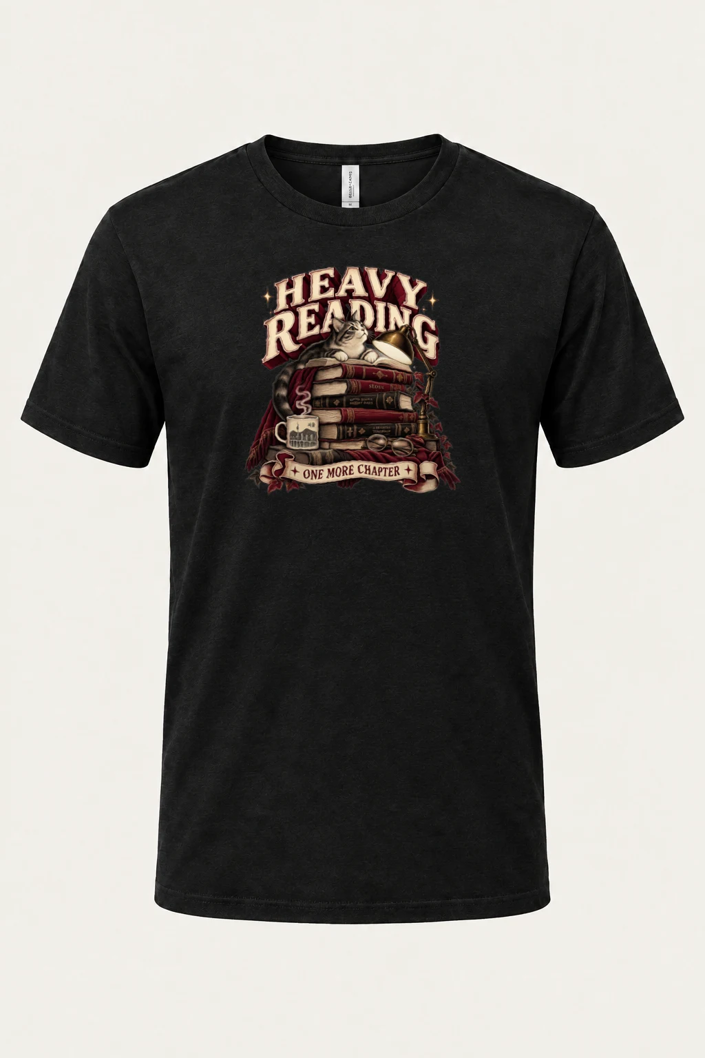 "Heavy Reading" Heavyweight Unisex Crewneck T-shirt | Gildan 5000