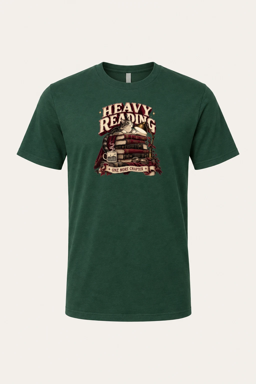 "Heavy Reading" Heavyweight Unisex Crewneck T-shirt | Gildan 5000