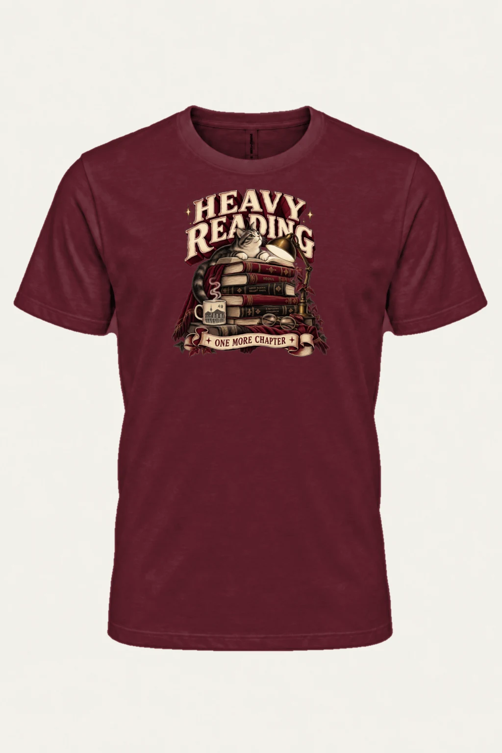 "Heavy Reading" Heavyweight Unisex Crewneck T-shirt | Gildan 5000