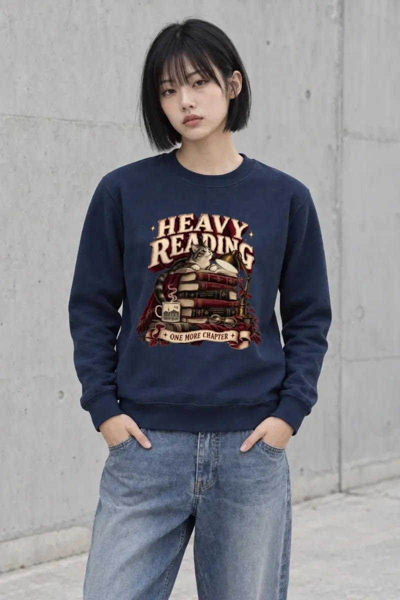 "Heavy Reading Seoul" Heavy Blend Unisex Crewneck Sweatshirt
