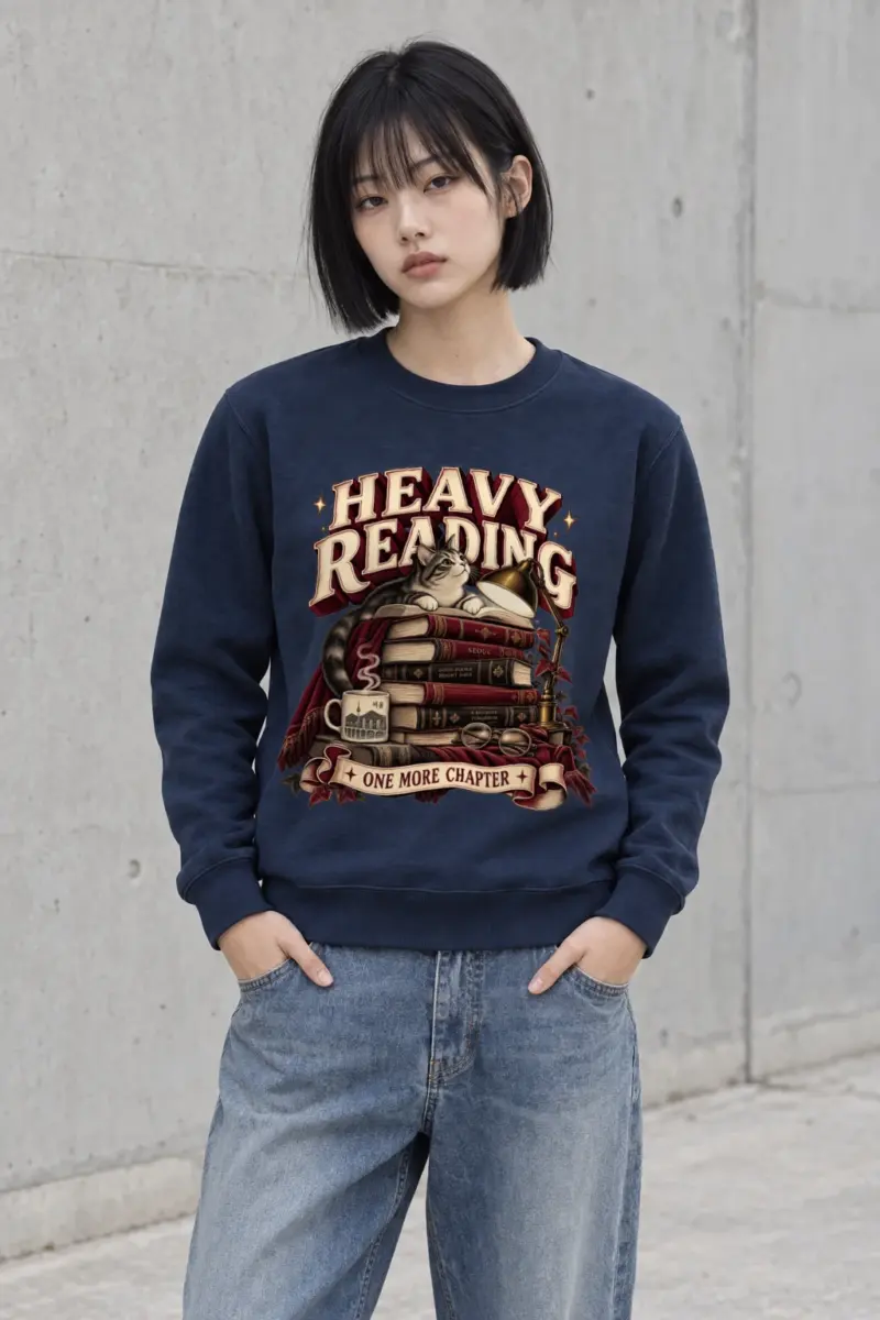 "Heavy Reading Seoul" Heavy Blend Unisex Crewneck Sweatshirt