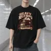 "Heavy Reading Seoul" Men's Oversized Heavyweight Crewneck T-Shirt