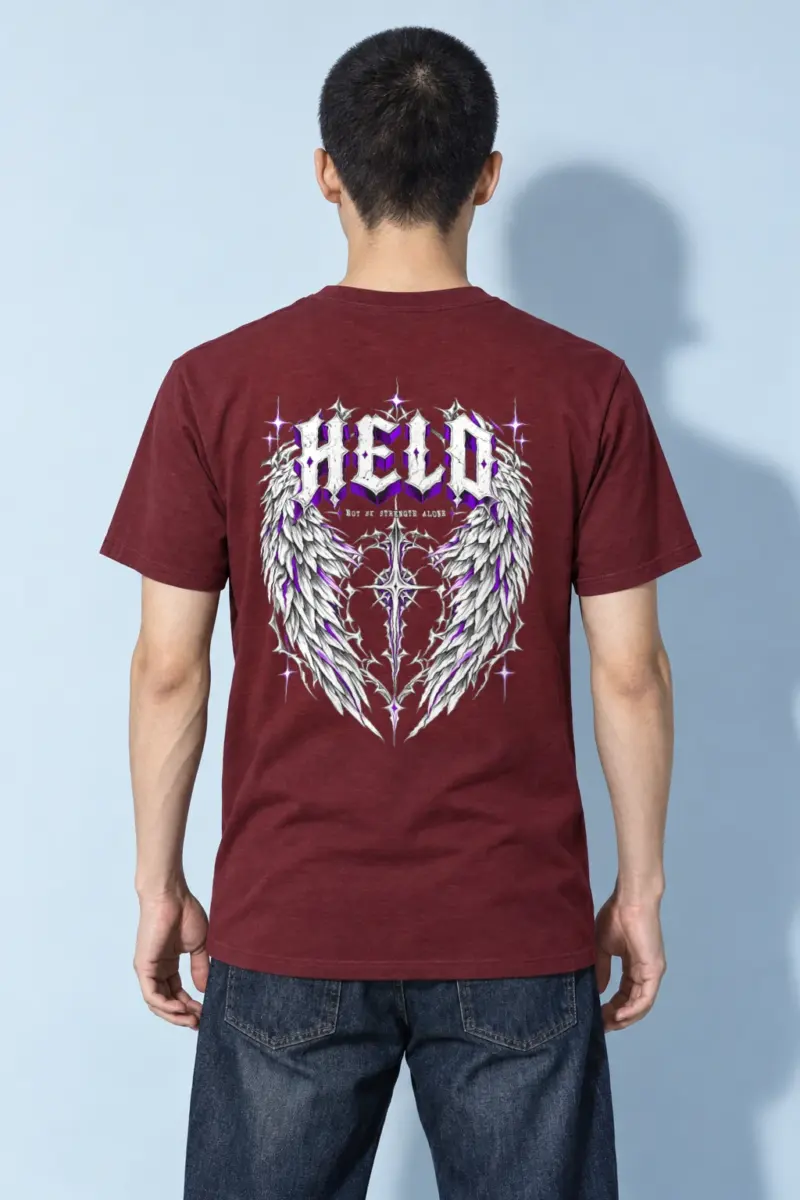 "Held Not By Strength Alone" Heavyweight Unisex Crewneck T-shirt