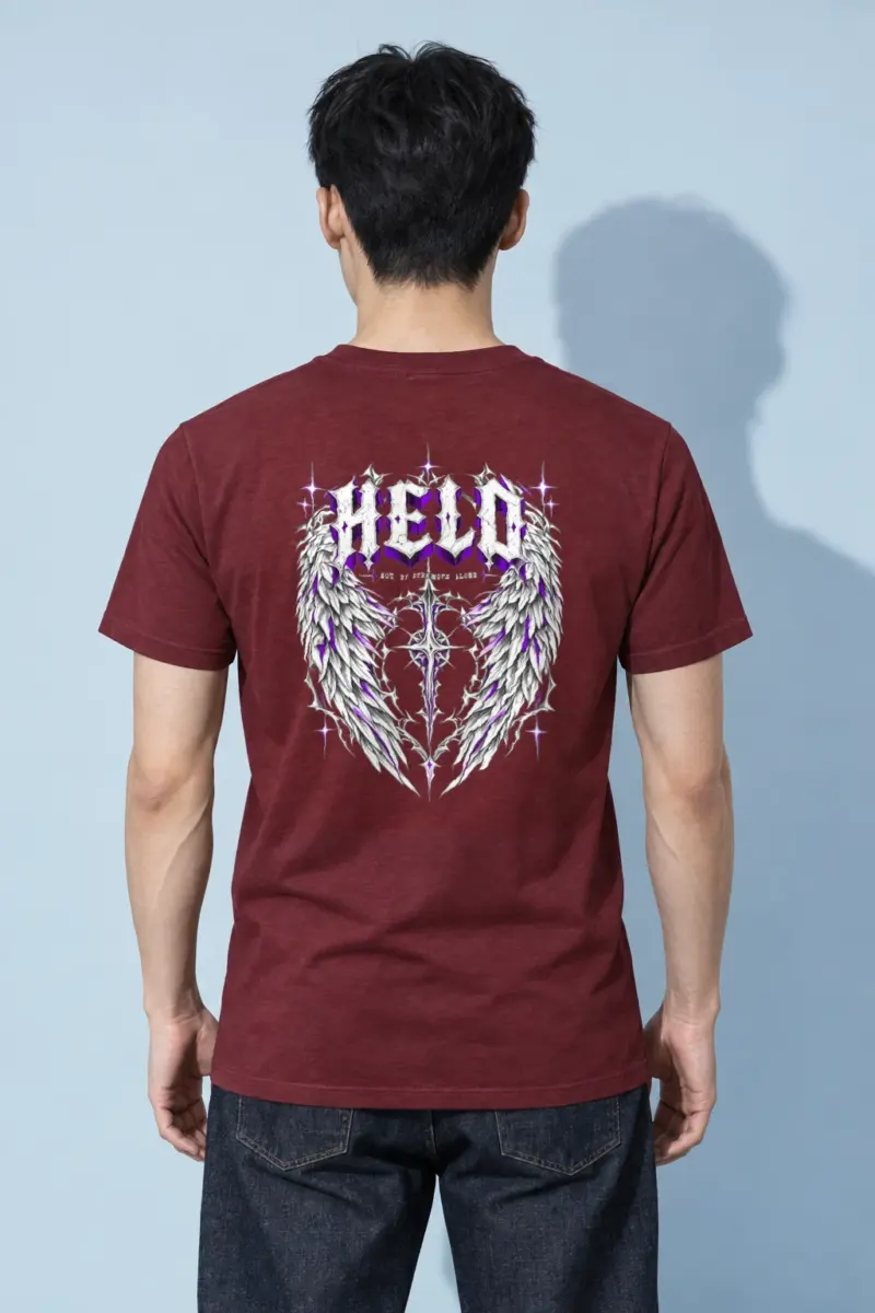 "Held Not By Strength Alone" Heavyweight Unisex Crewneck T-shirt
