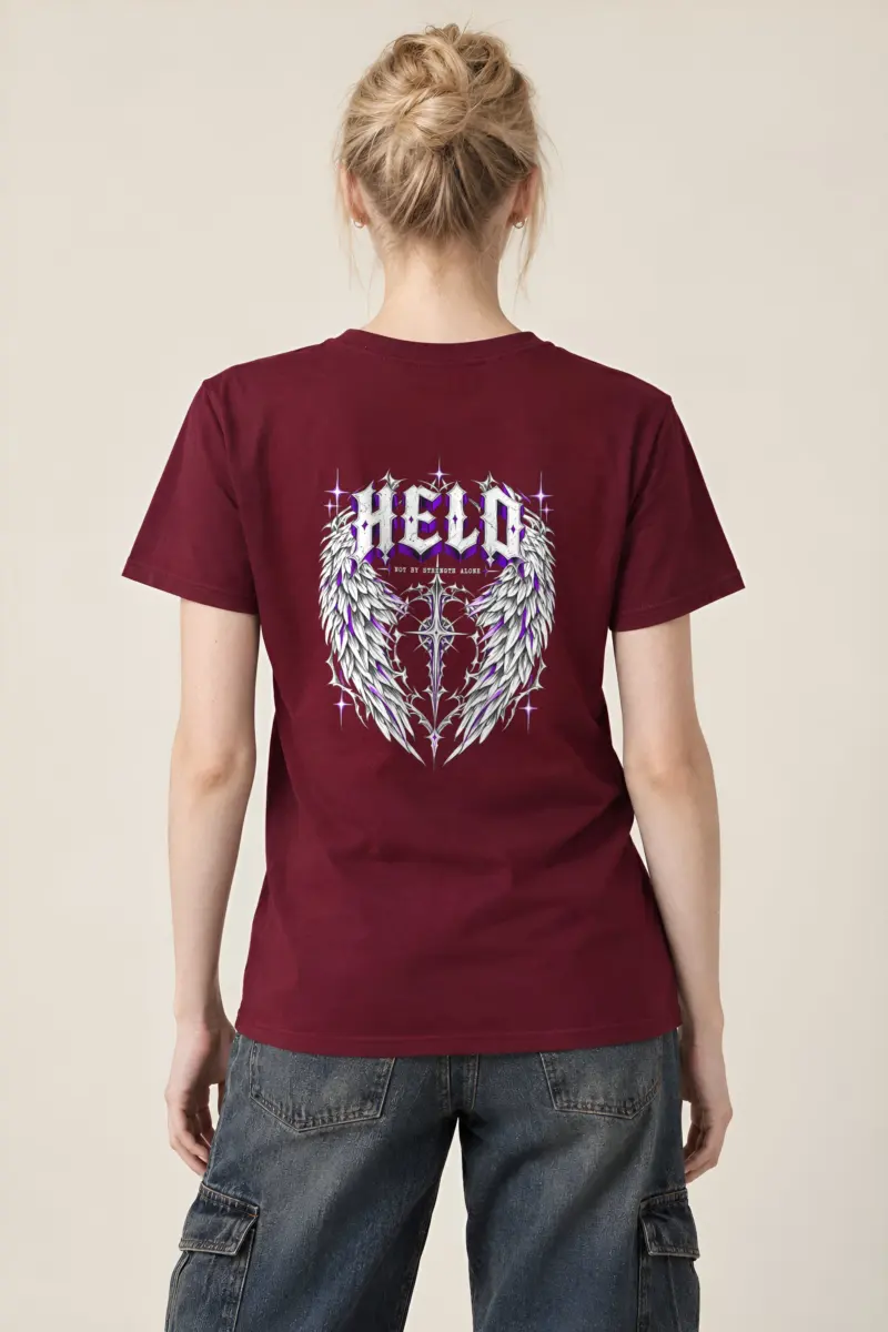 "Held Not By Strength Alone" Heavyweight Unisex Crewneck T-shirt